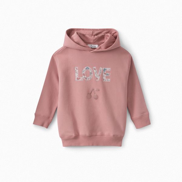 Sweatshirt à capuche en molleton fille - Bonpoint vintage