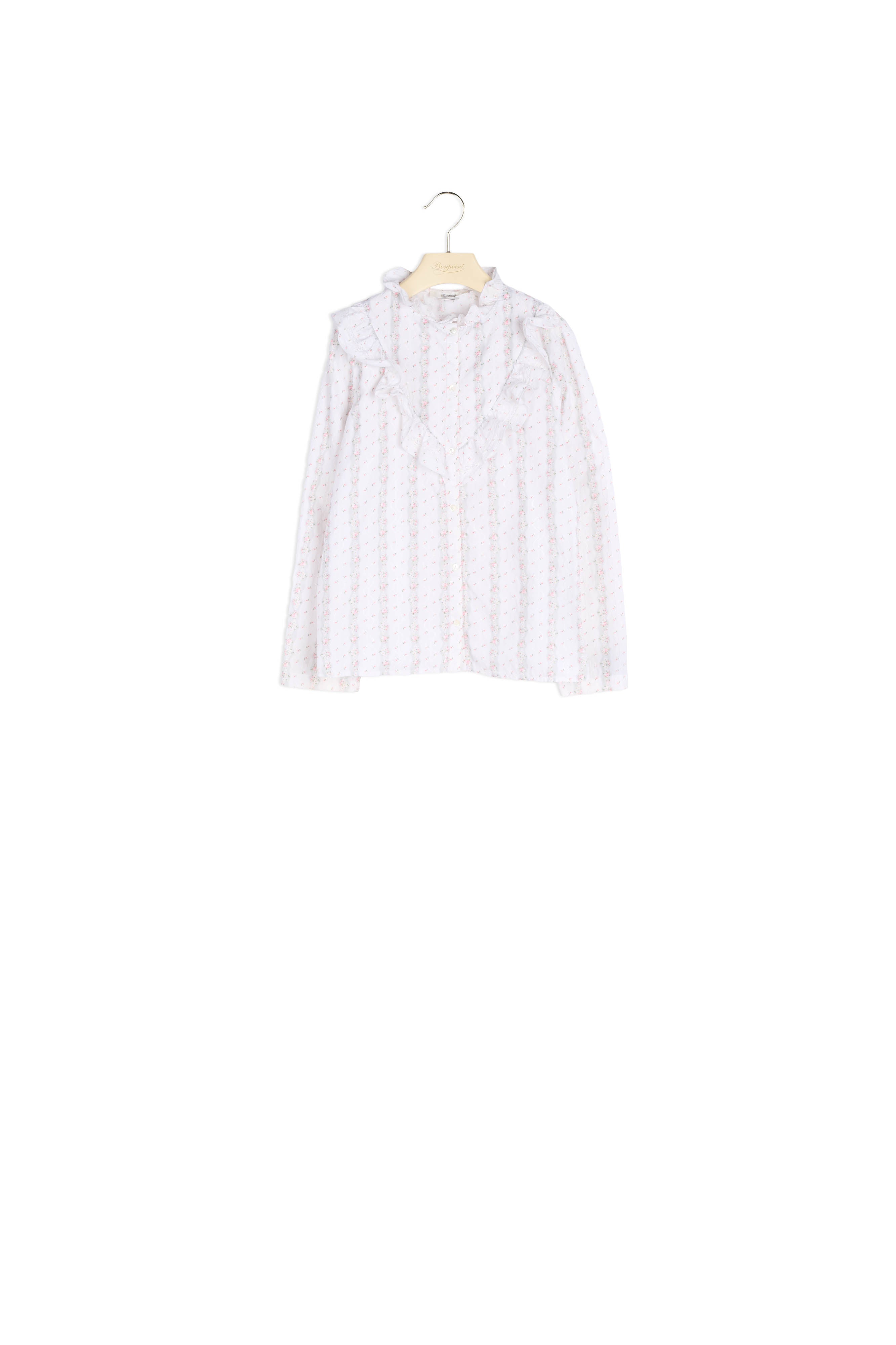 Chemise en popeline brodée fille - Bonpoint vintage