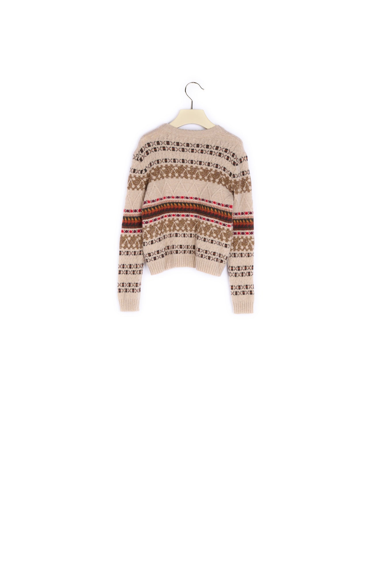 Pull torsadé cerises 1975 - Bonpoint vintage