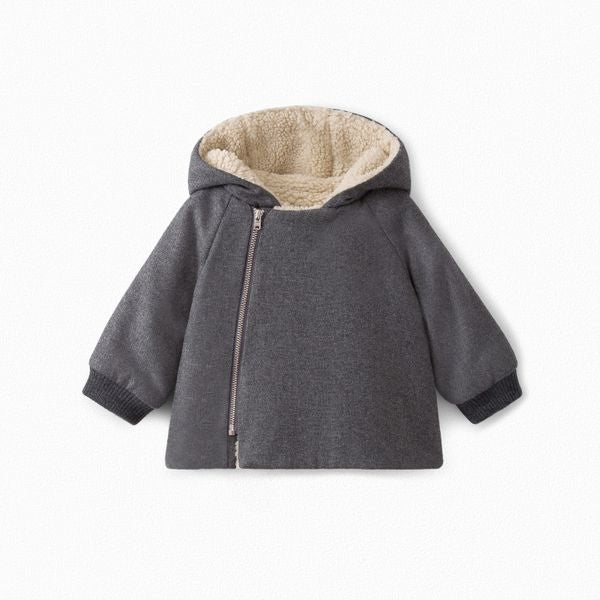 Manteau Minois bébé en flanelle - Bonpoint vintage