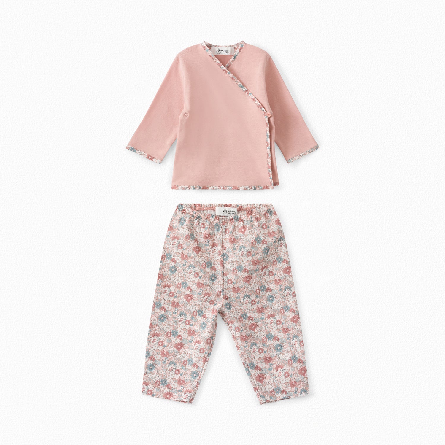 Ensemble cache-cœur et pantalon tissu Liberty - Bonpoint vintage