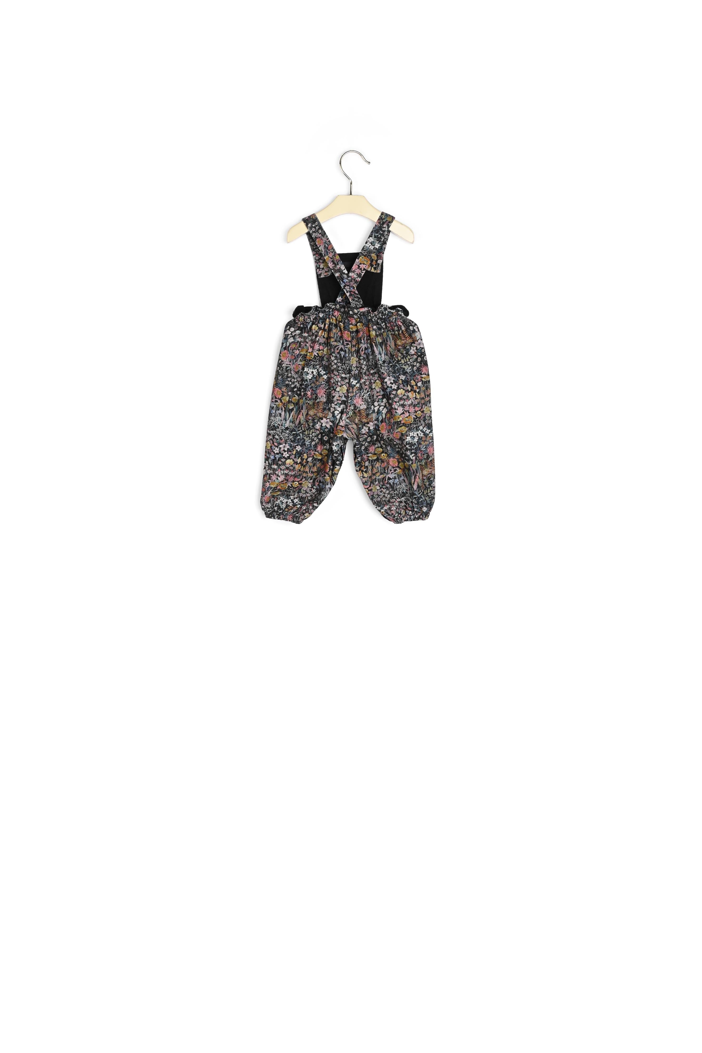 Salopette bébé en tissu Liberty velours - Bonpoint vintage
