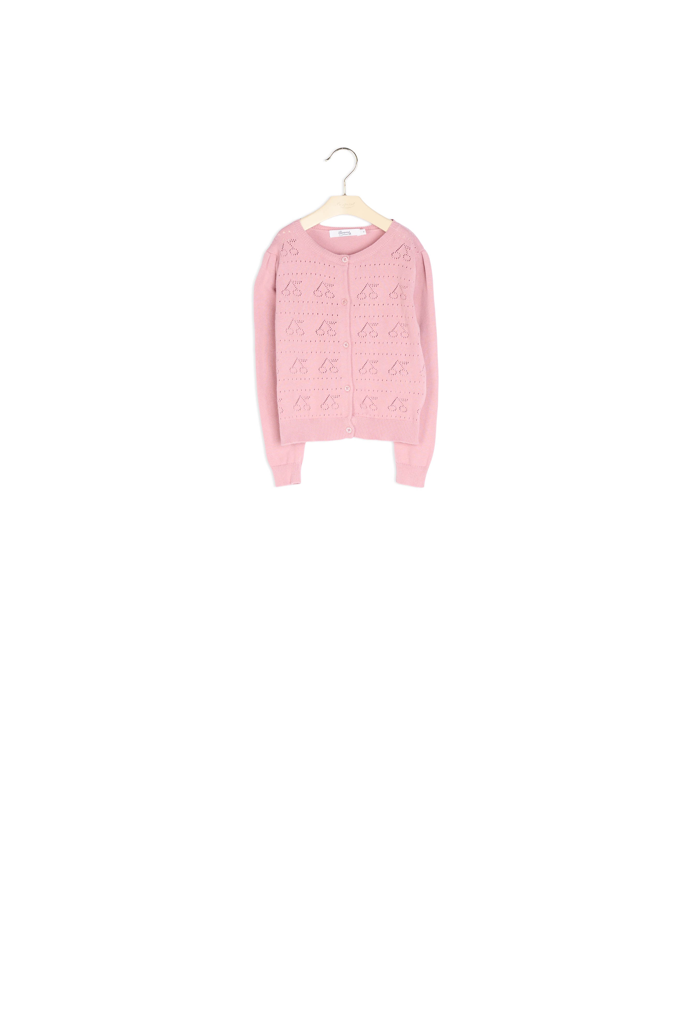 Cardigan en coton ajouré fille - Bonpoint vintage