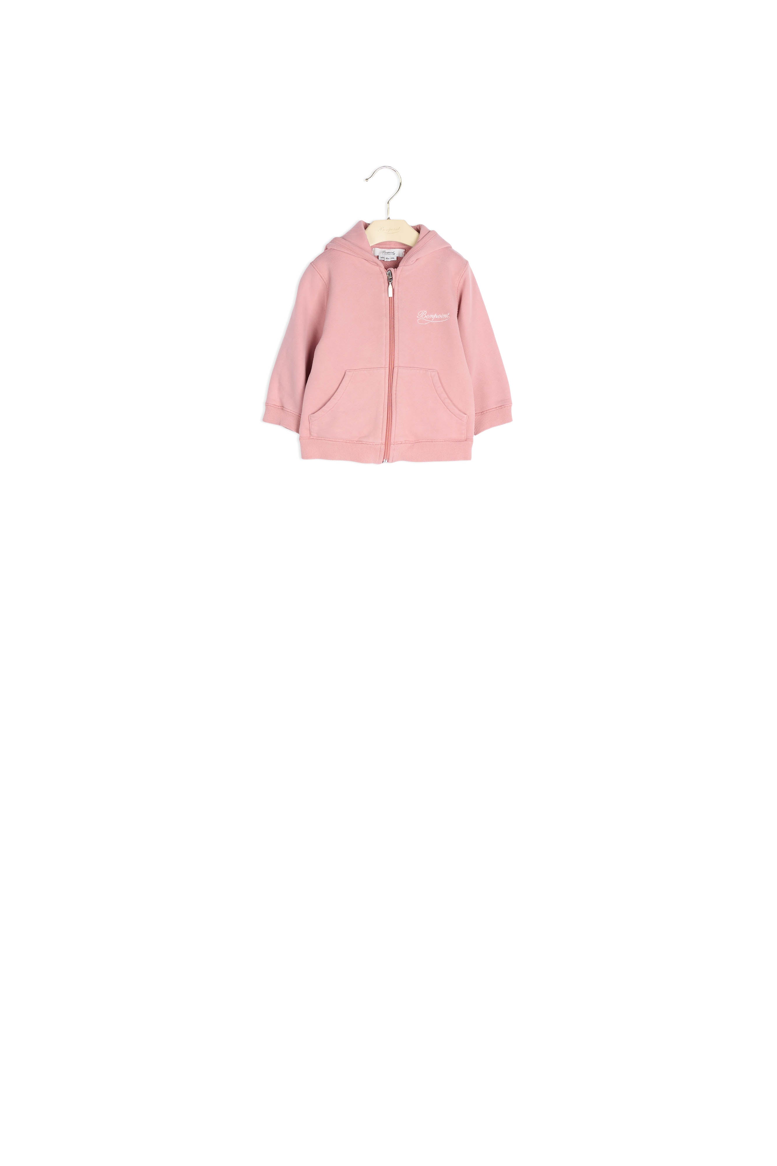 Sweat zippé à capuche bébé - Bonpoint vintage