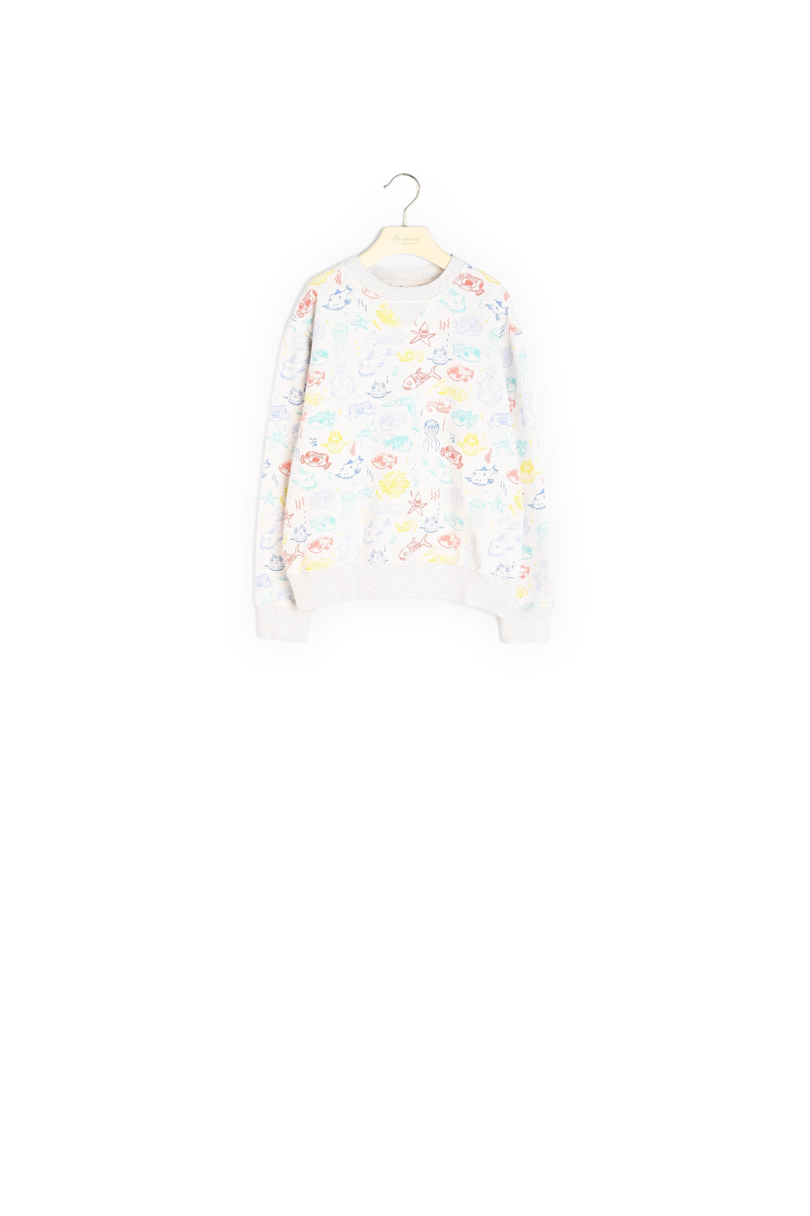 Sweatshirt imprimé monstres marins - Bonpoint vintage