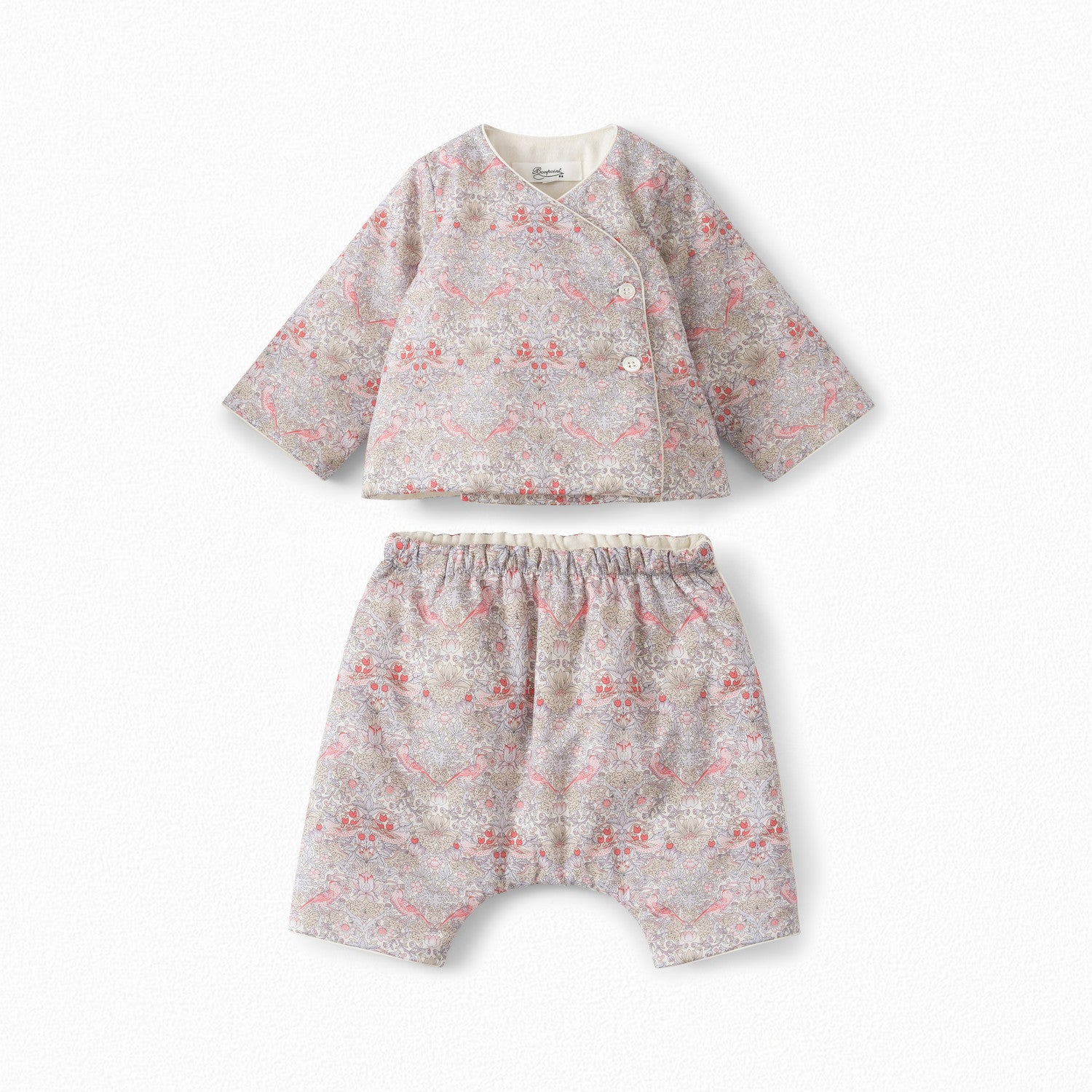 Ensemble en tissu Liberty bébé - Bonpoint vintage