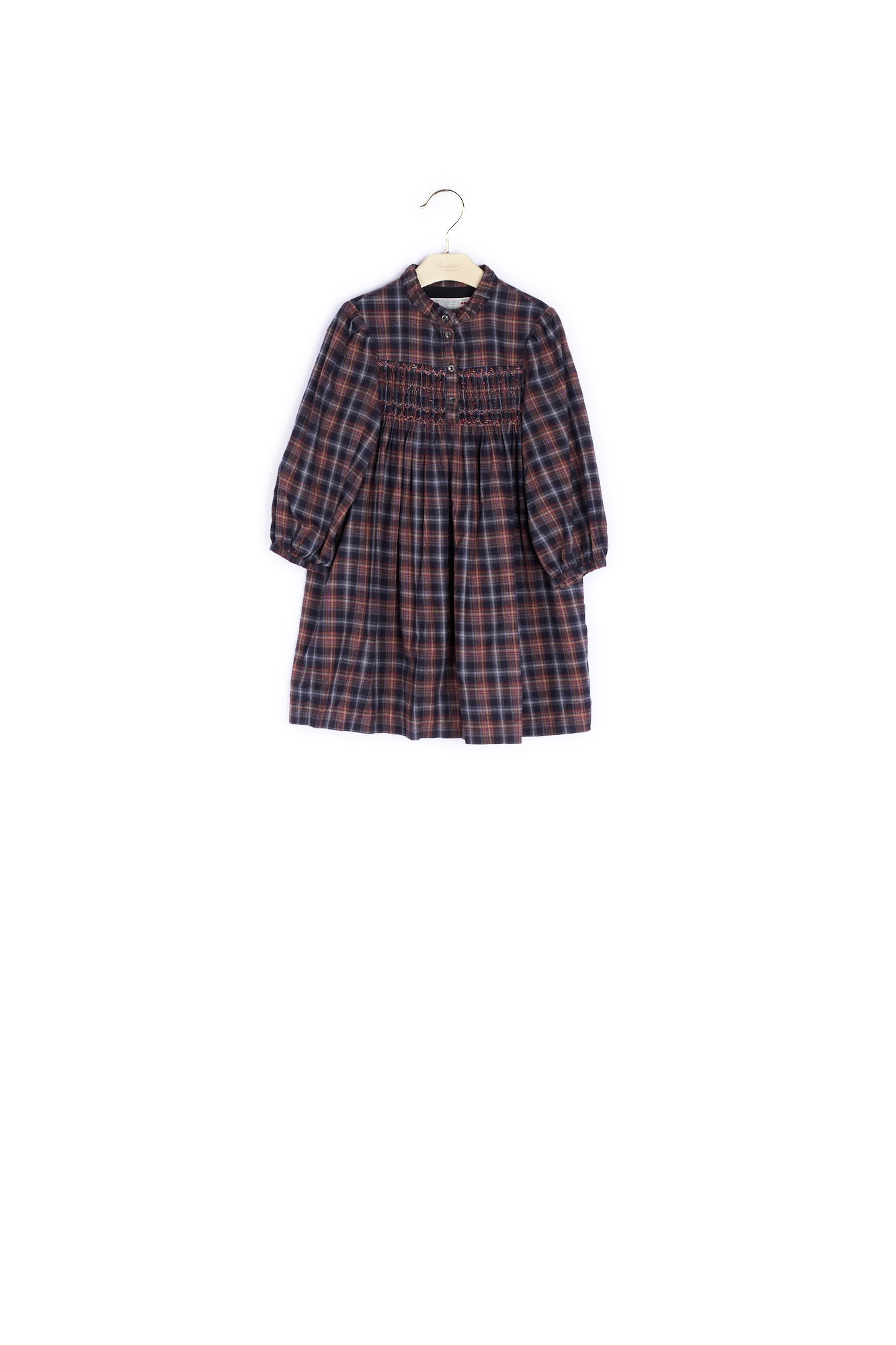Robe smockée à carreaux fille - Bonpoint vintage