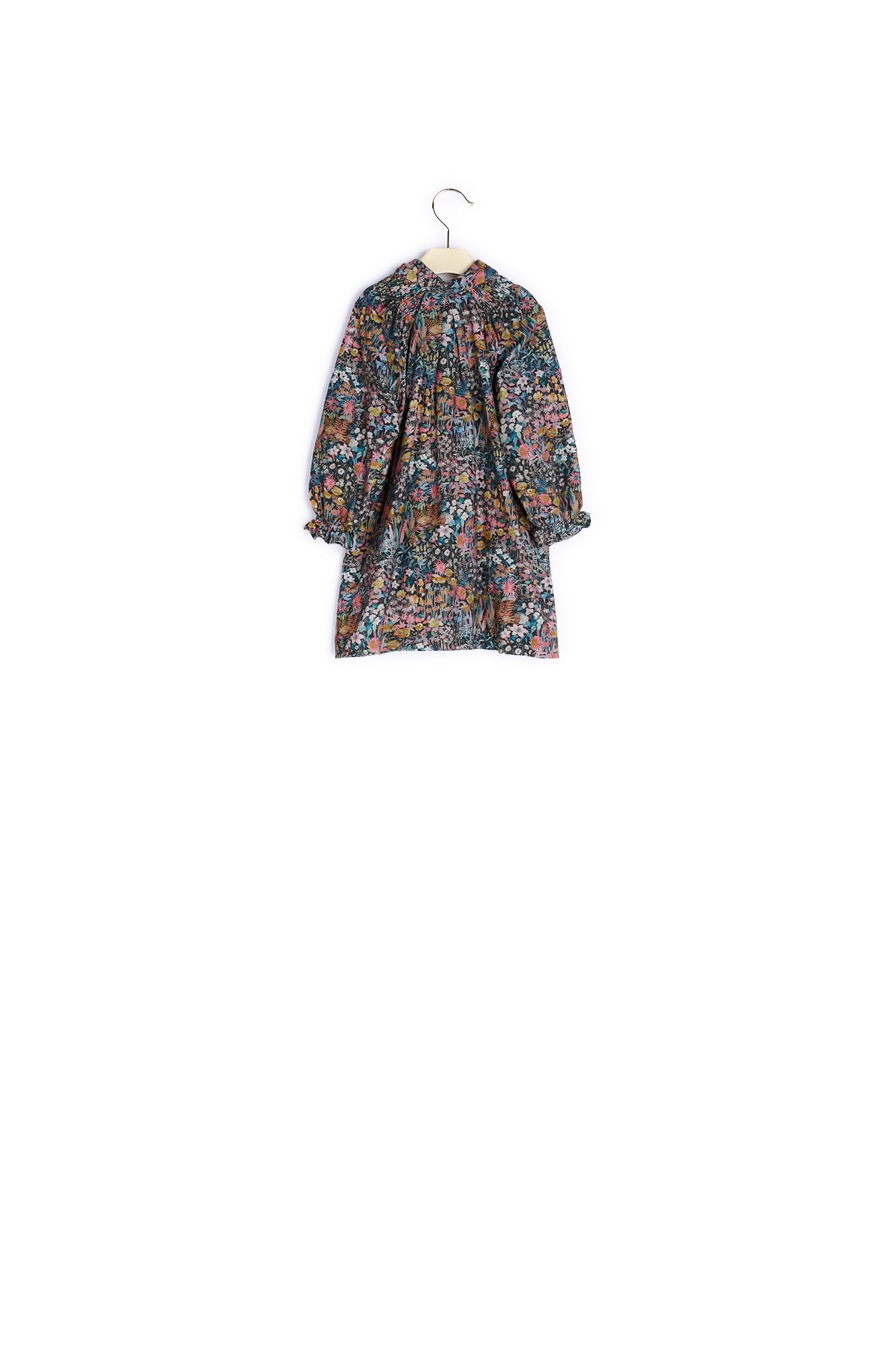 Robe fille en velours tissu Liberty - Bonpoint vintage