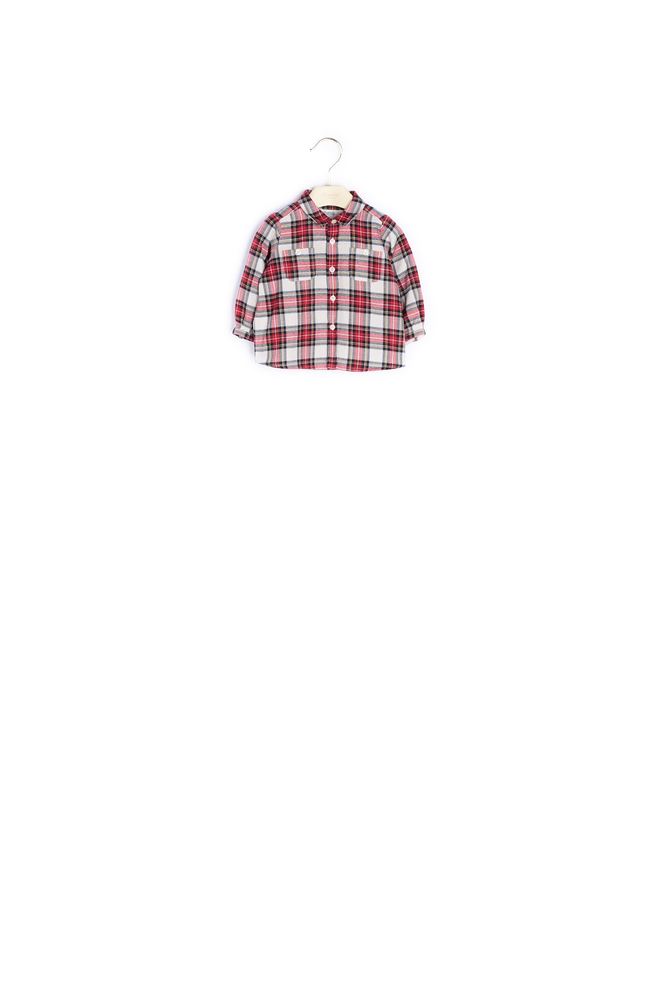 Chemise en coton à motif écossais - Bonpoint vintage