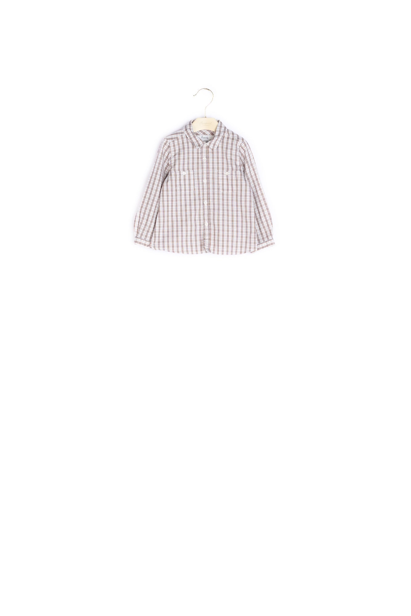 Chemise en twill à carreaux - Bonpoint vintage