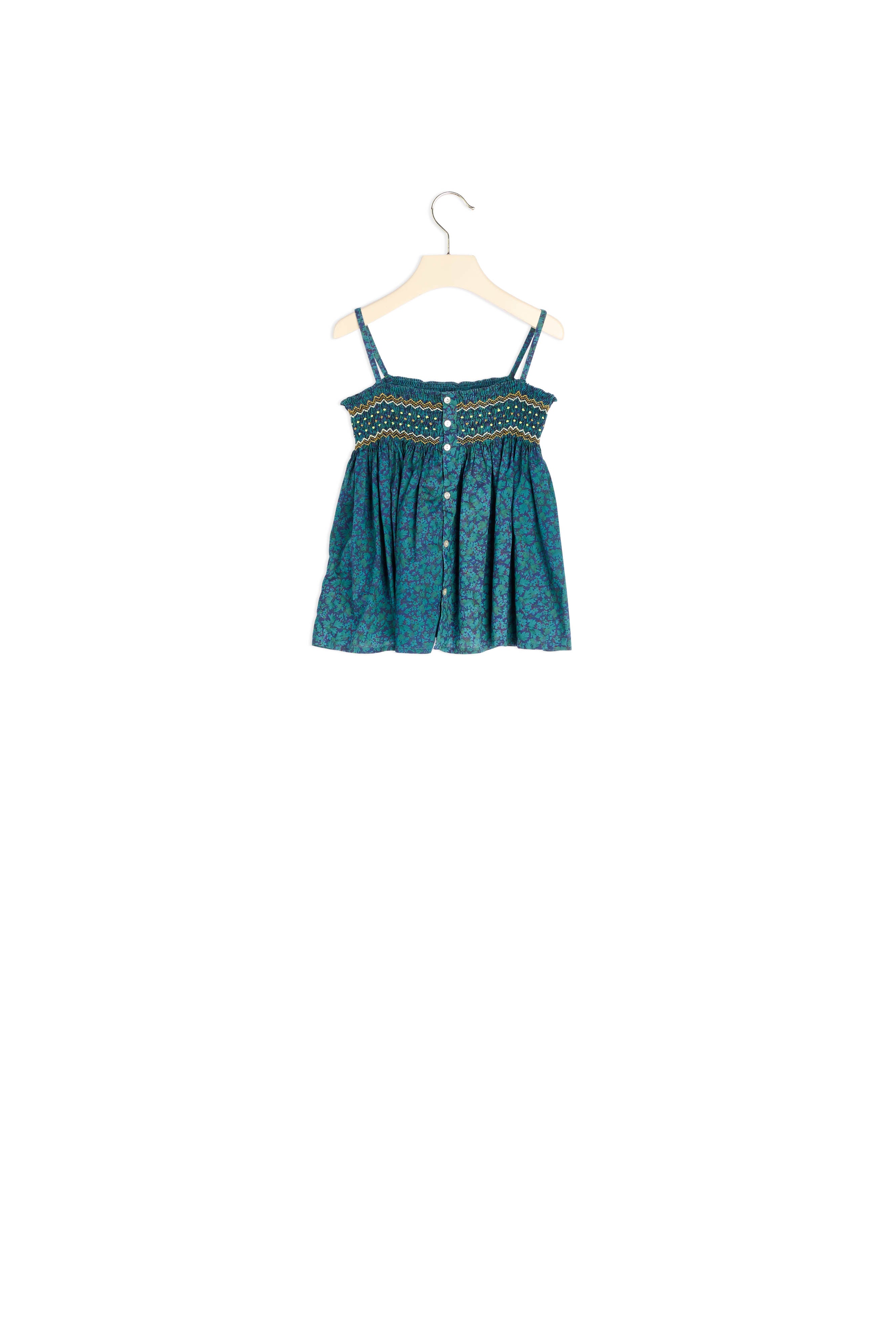 Blouse en coton Liberty surteint - Bonpoint vintage