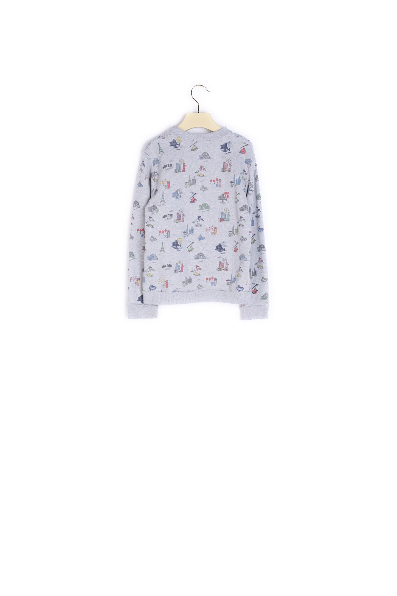 Sweatshirt en molleton imprimé villes - Bonpoint vintage