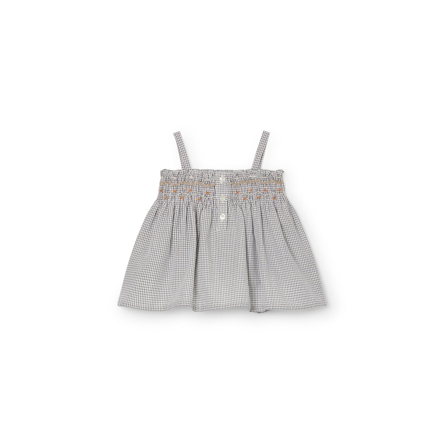 Blouse smockée et brodée main - Bonpoint vintage