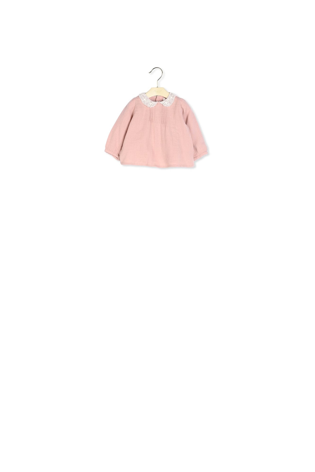 Blouse à col en tulle brodé - Bonpoint vintage