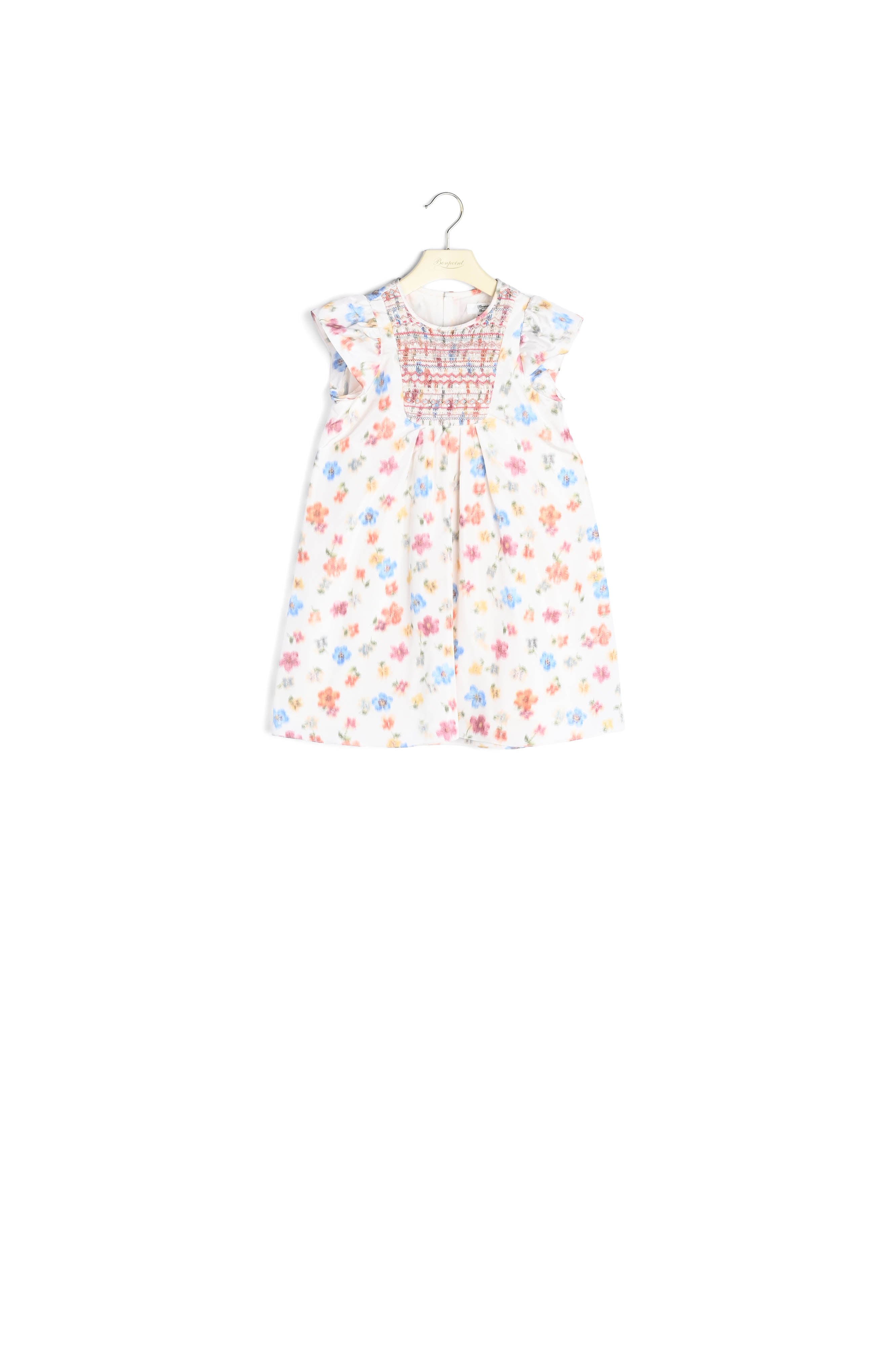 Robe en taffetas smockée - Bonpoint vintage
