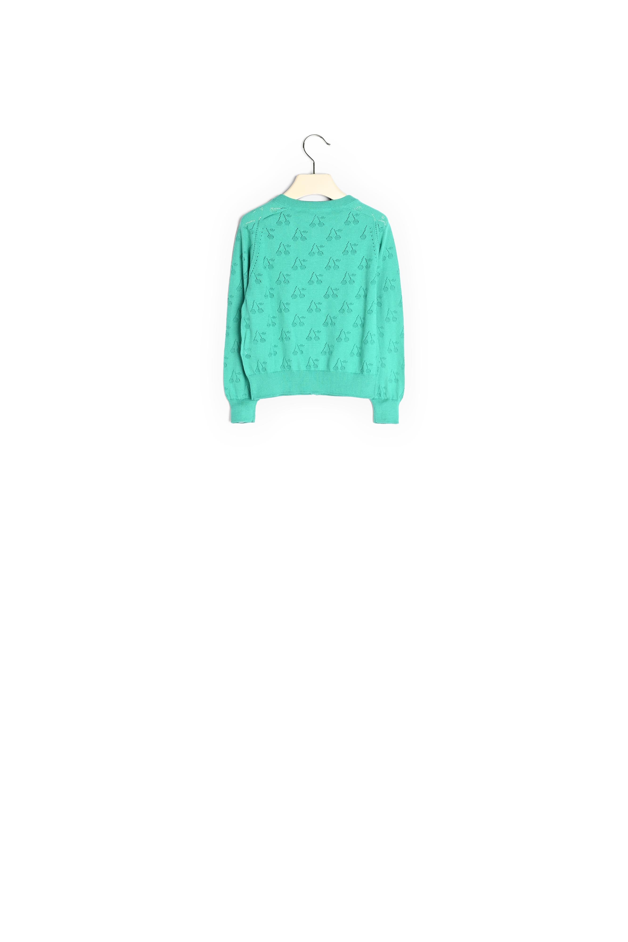 Cardigan à cerises ajourées - Bonpoint vintage