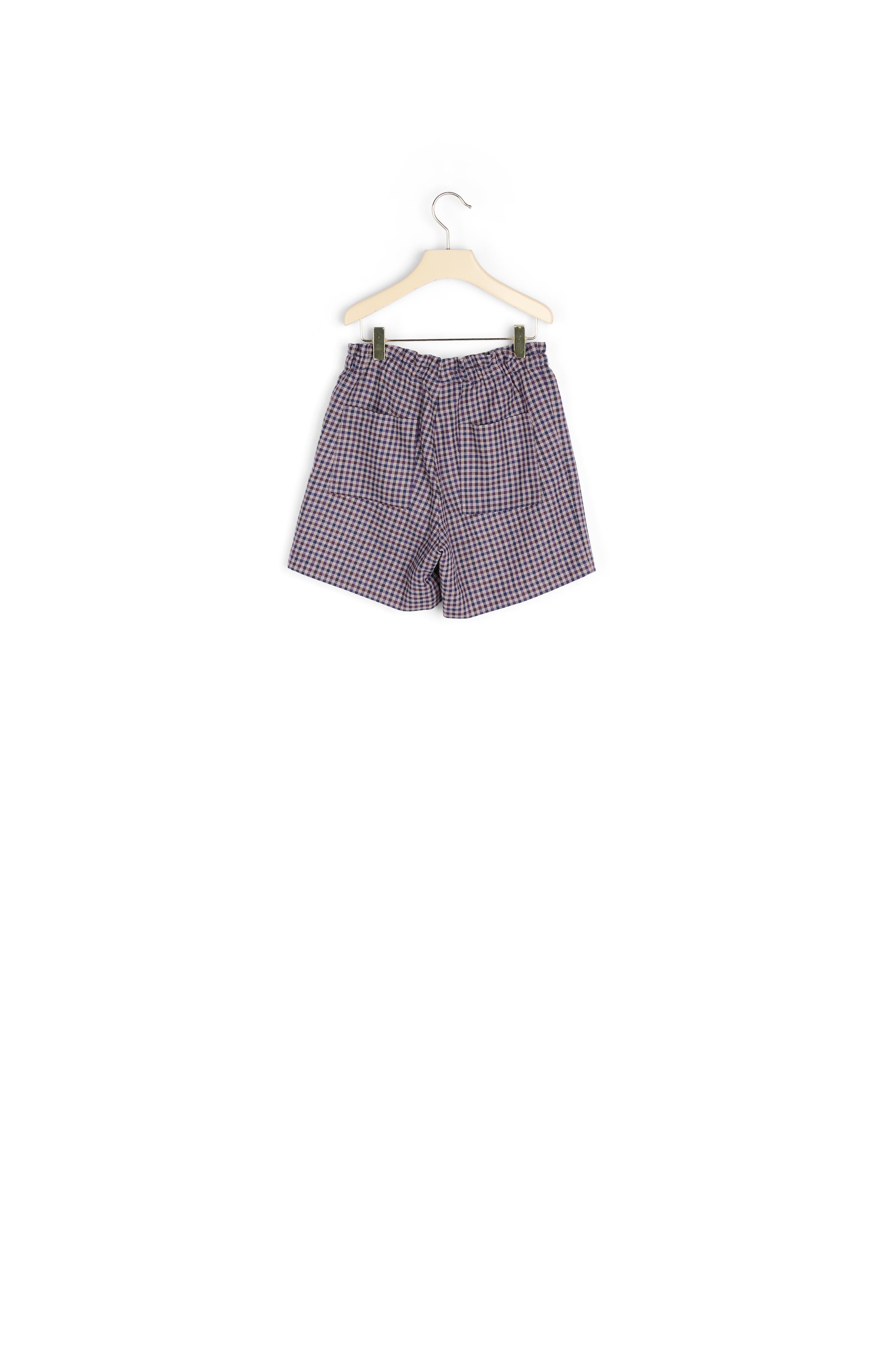 Short à carreaux en laine mélangée - Bonpoint vintage