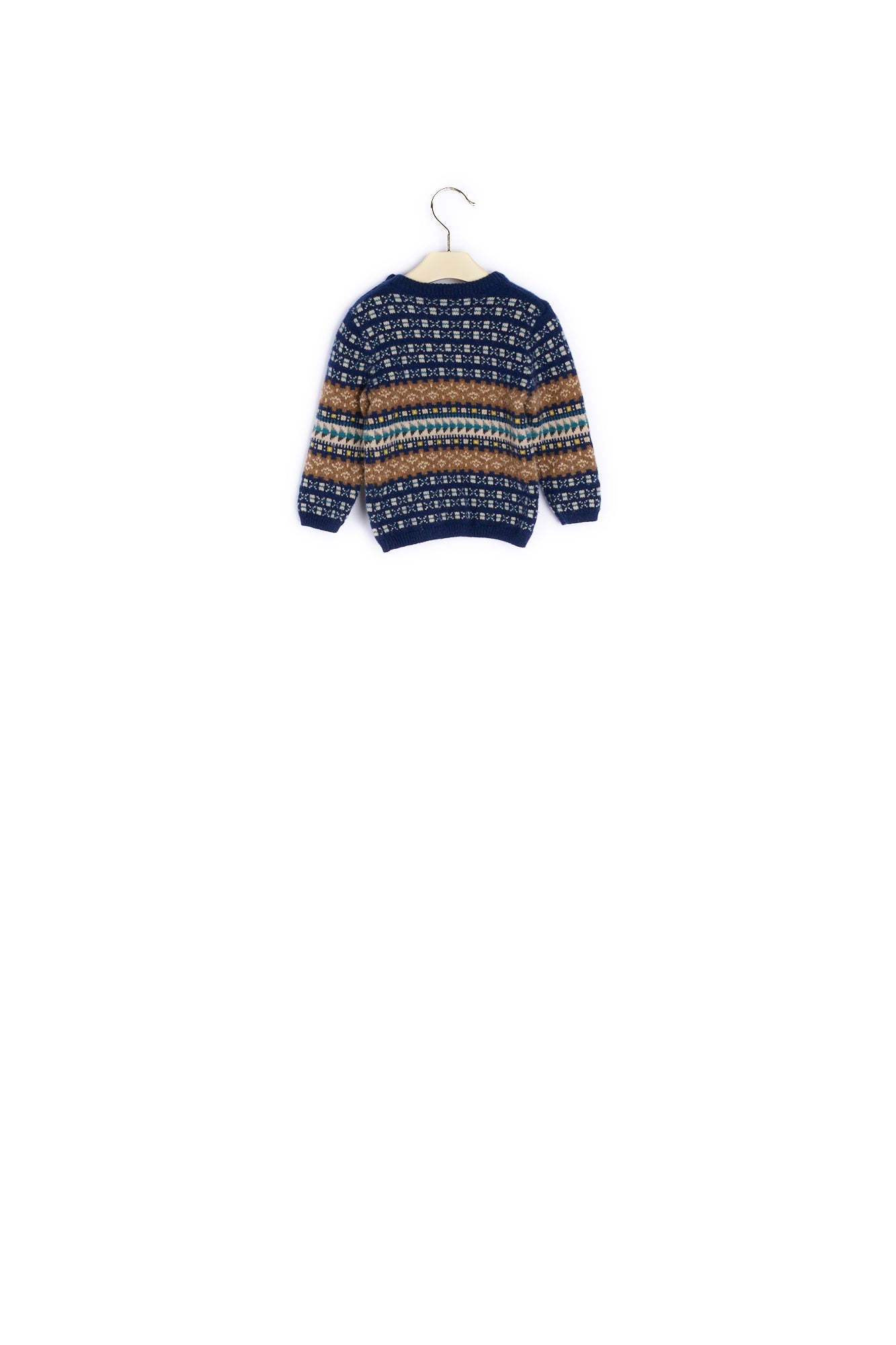 Pull coton et laine jacquard bébé - Bonpoint vintage