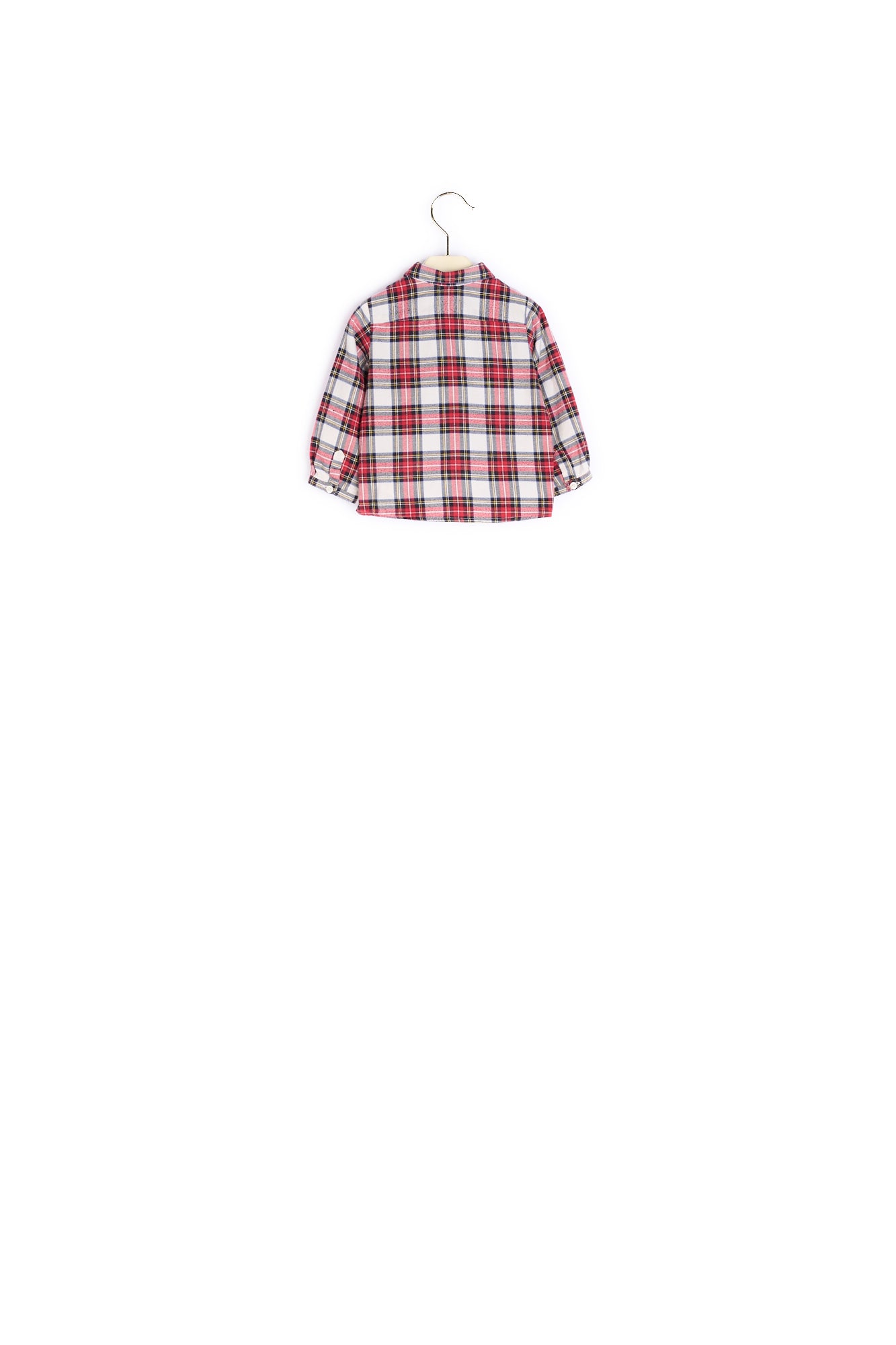 Chemise bébé en coton à motif écossais - Bonpoint vintage