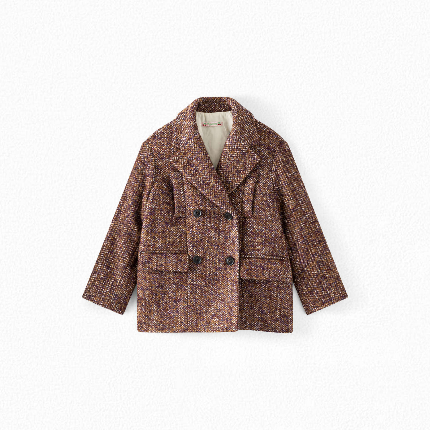 Manteau en tweed fantaisie fille - Bonpoint vintage