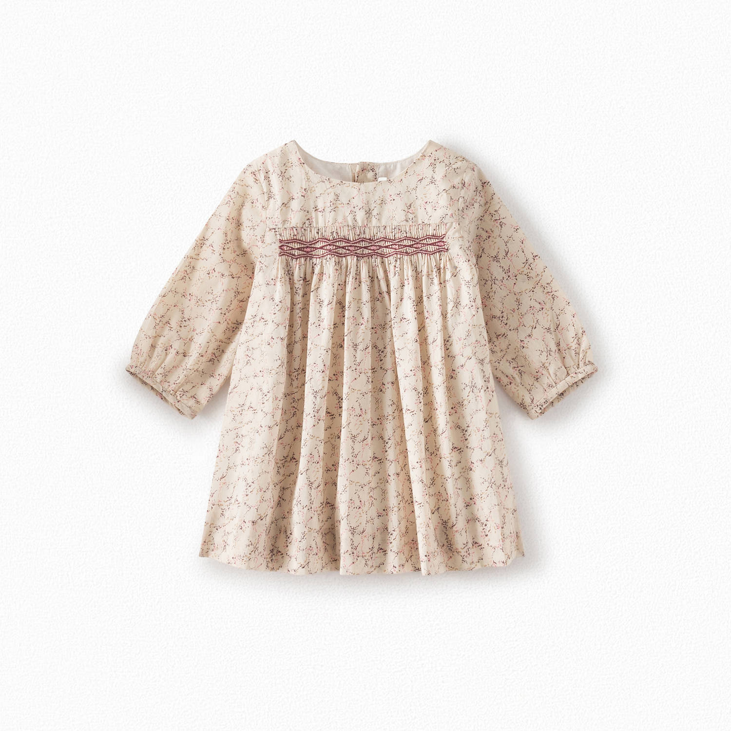 Robe smockée en tissu Liberty bébé - Bonpoint vintage