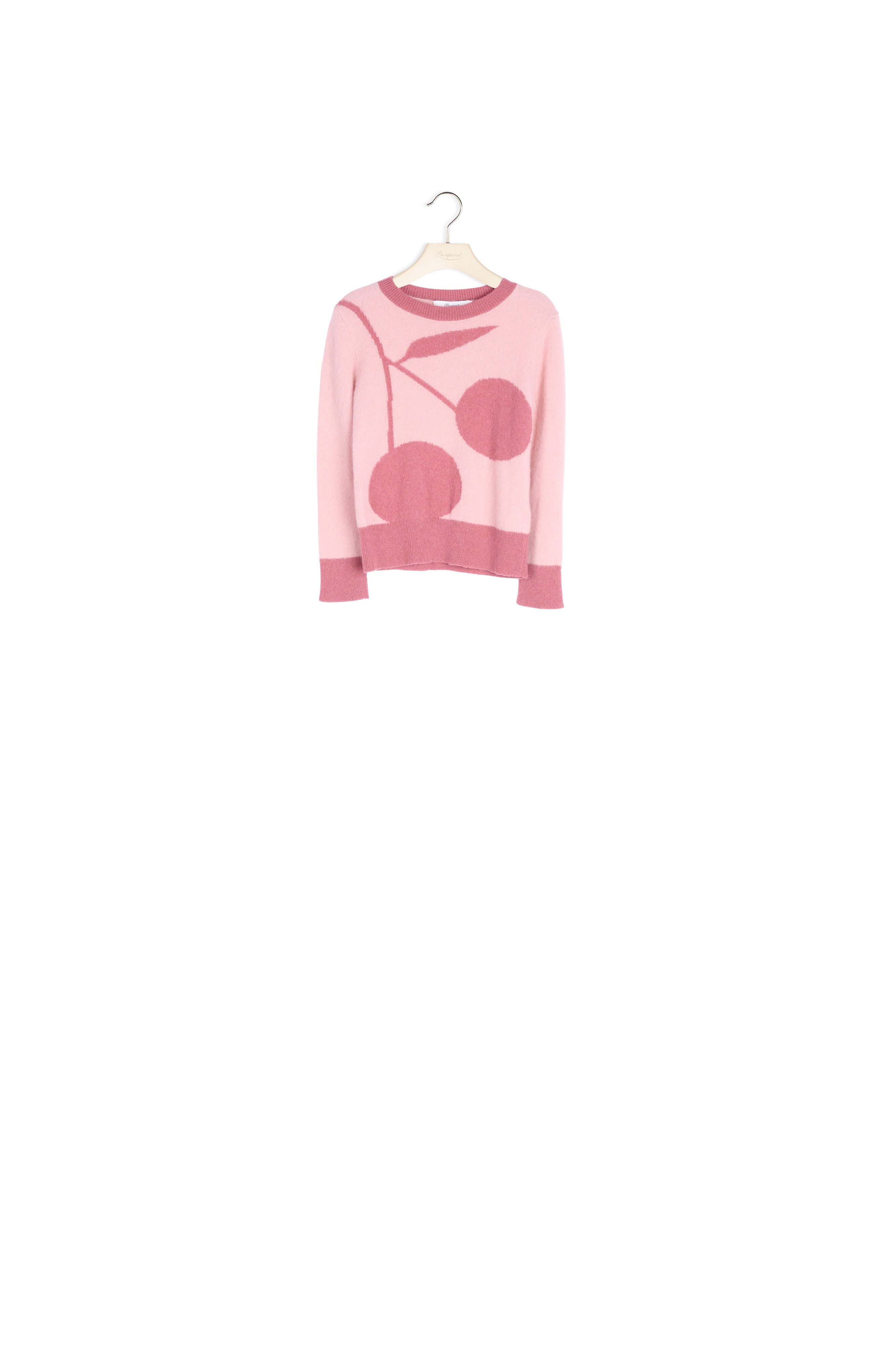 Pull cachemire avec cerises géantes fille - Bonpoint vintage
