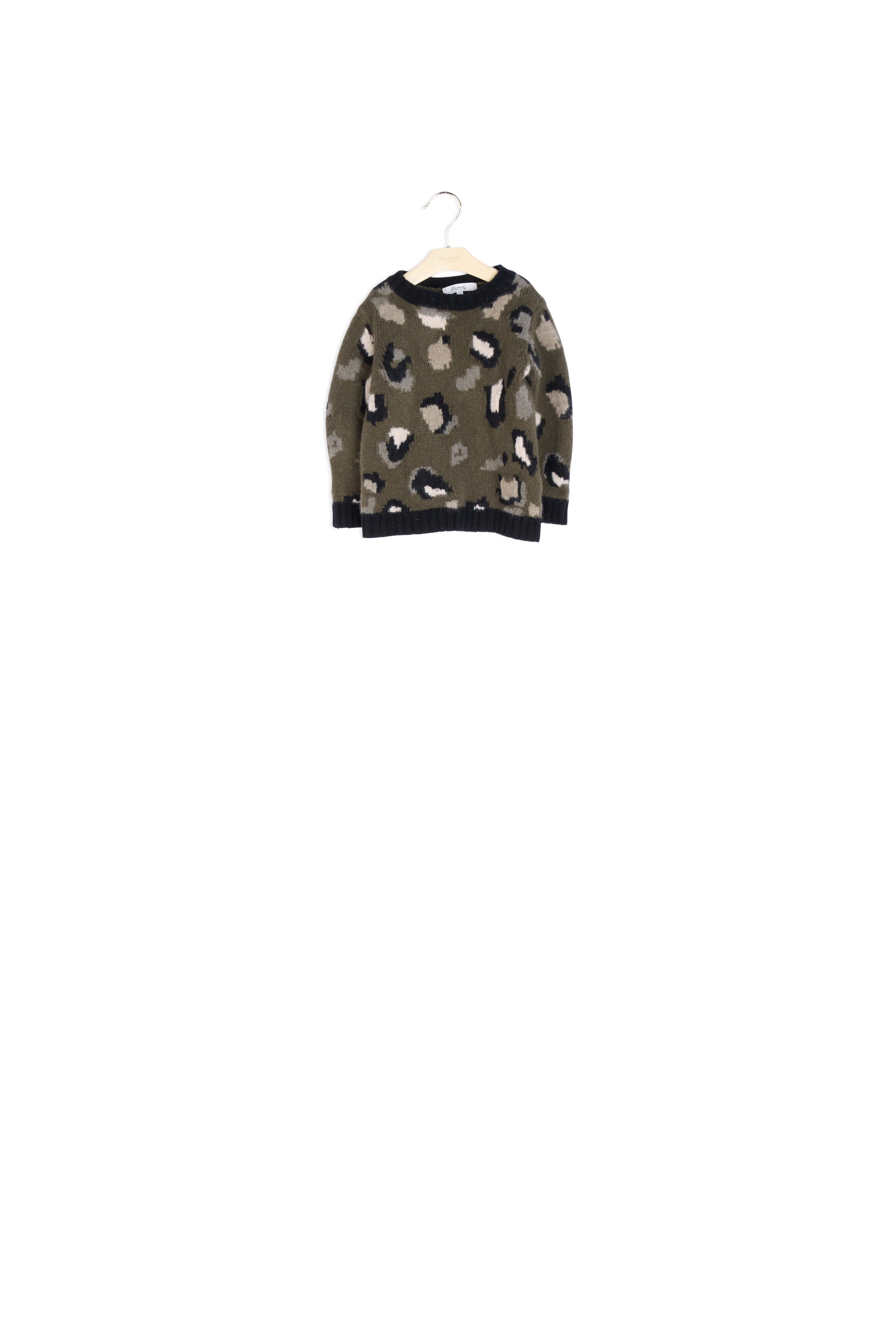Pull en laine à motif camouflage - Bonpoint vintage