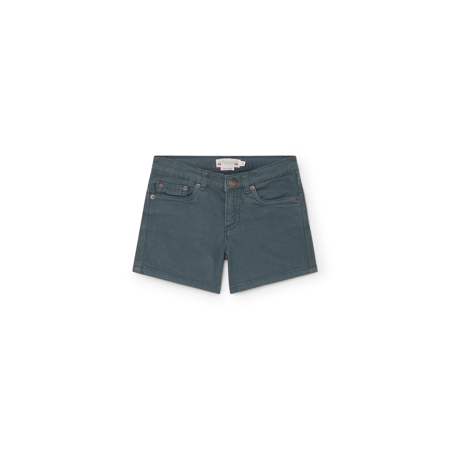 Short en jean avec broderie - Bonpoint vintage