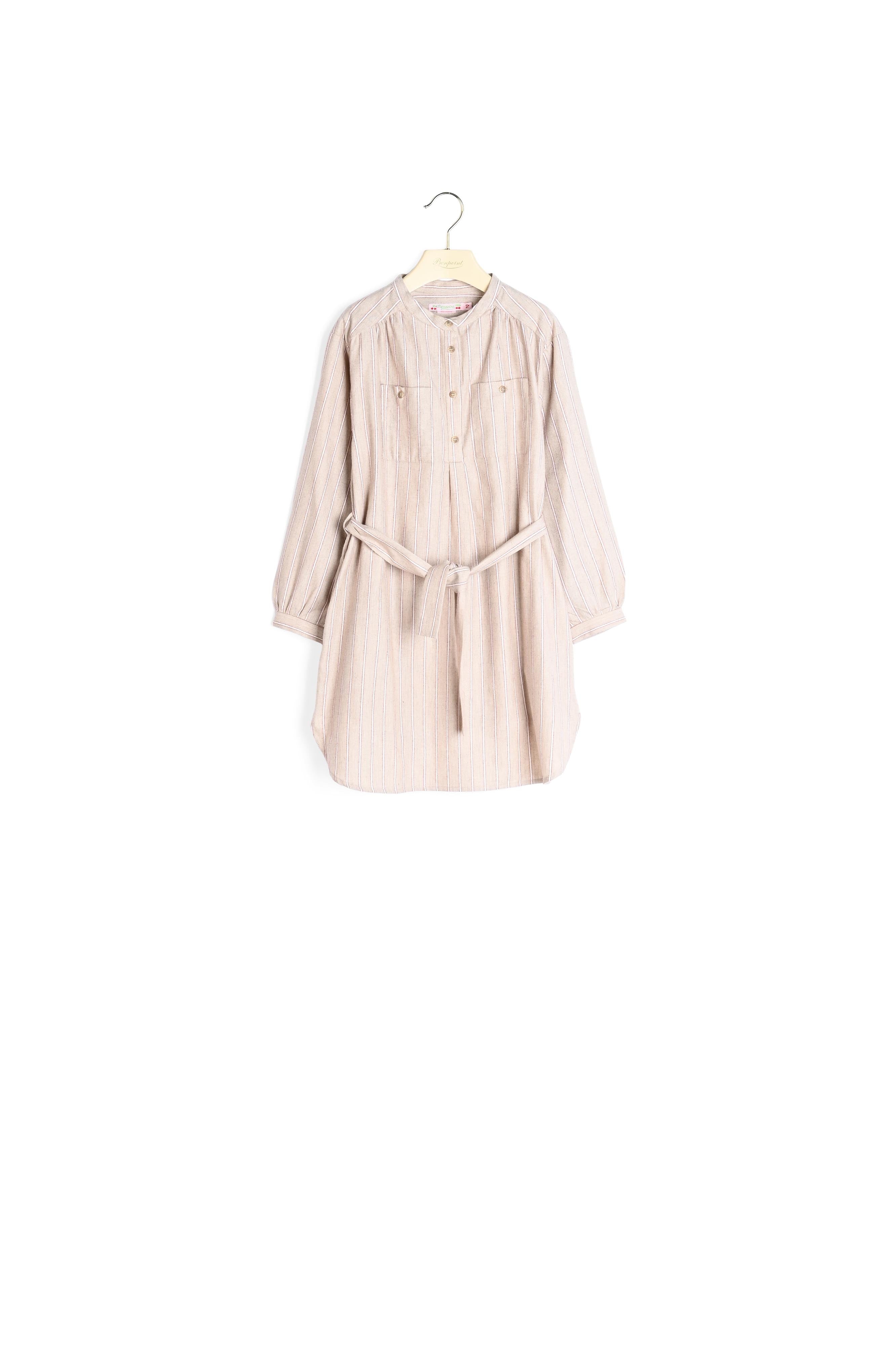 Robe chemise à rayures fines - Bonpoint vintage