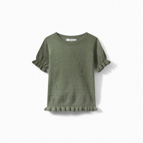 Pull en coton ajouré - Bonpoint vintage