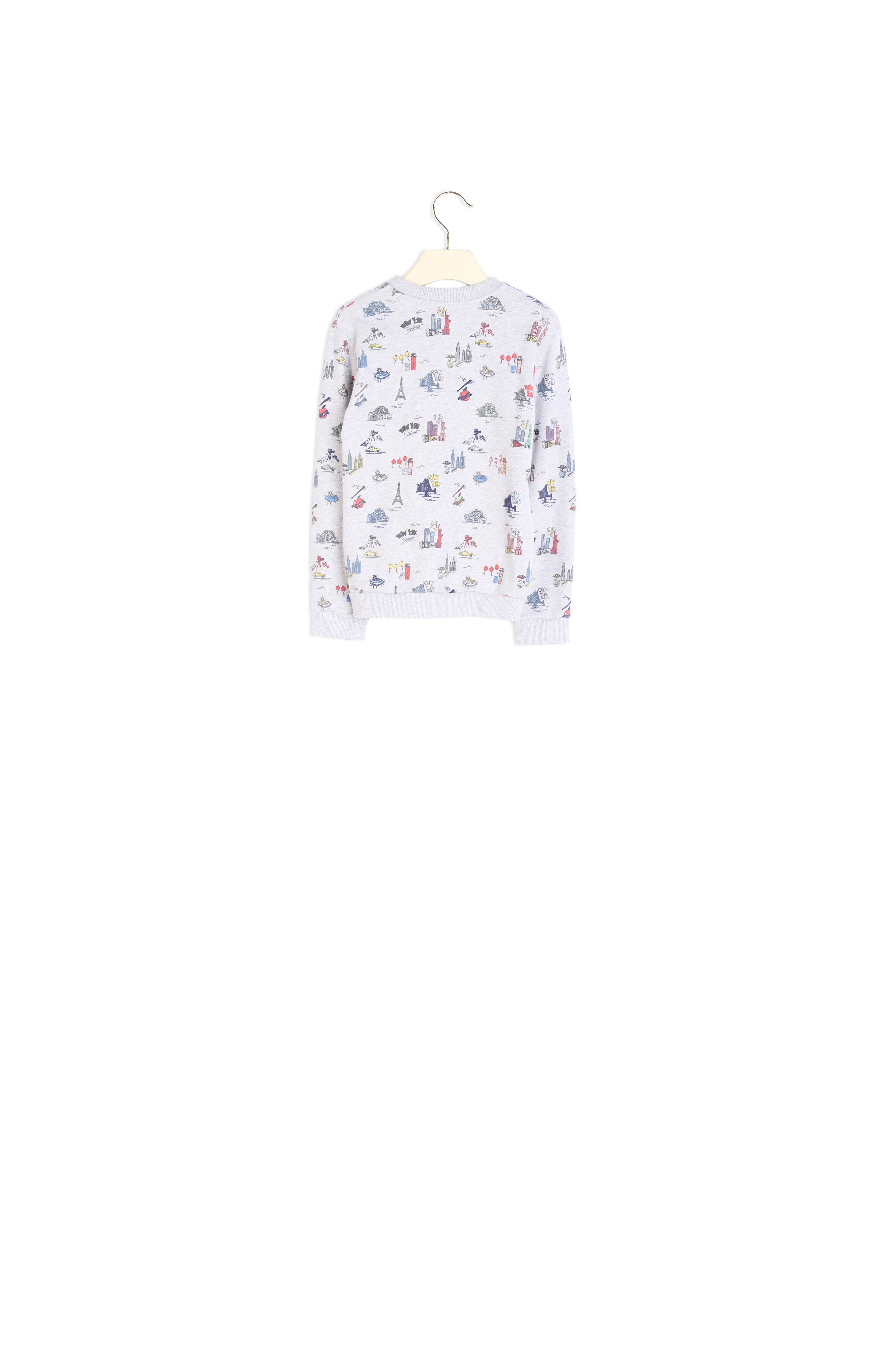 Sweatshirt garçon en molleton imprimé villes - Bonpoint vintage