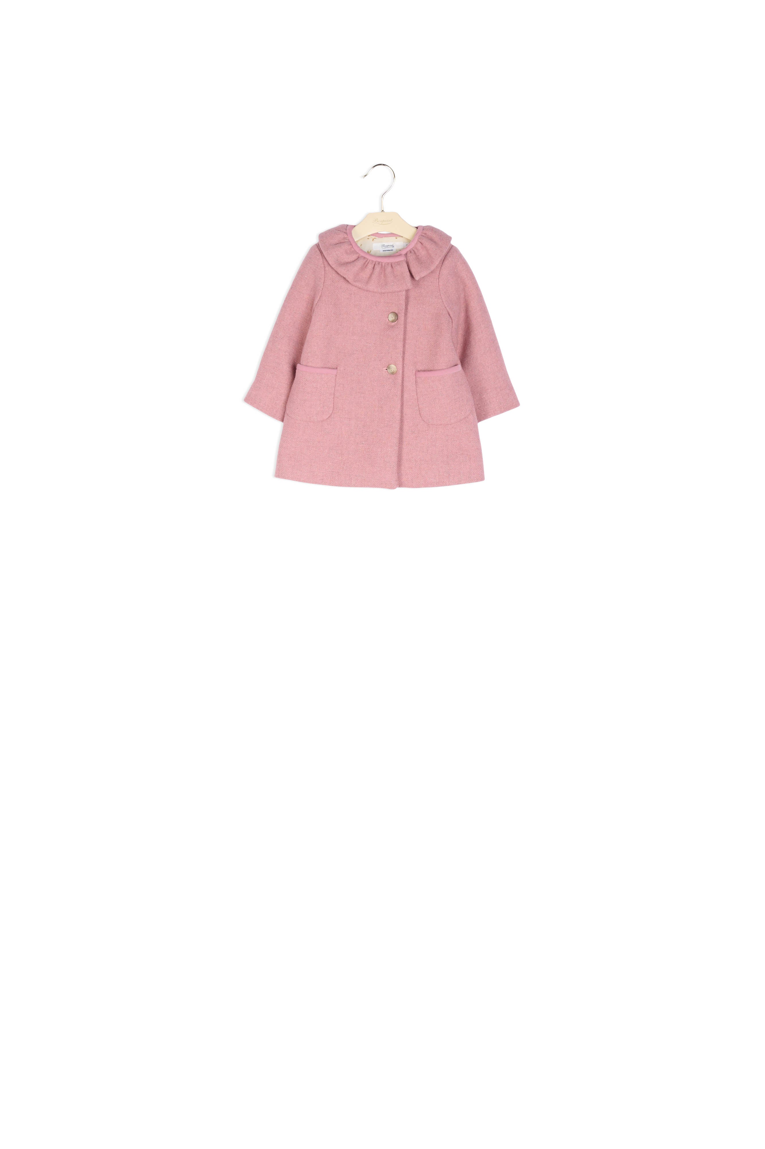 Manteau en laine sergée avec collerette - Bonpoint vintage