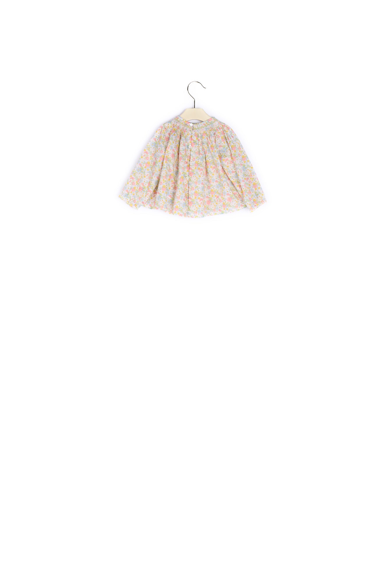 Blouse smockée tissu Liberty bébé - Bonpoint vintage