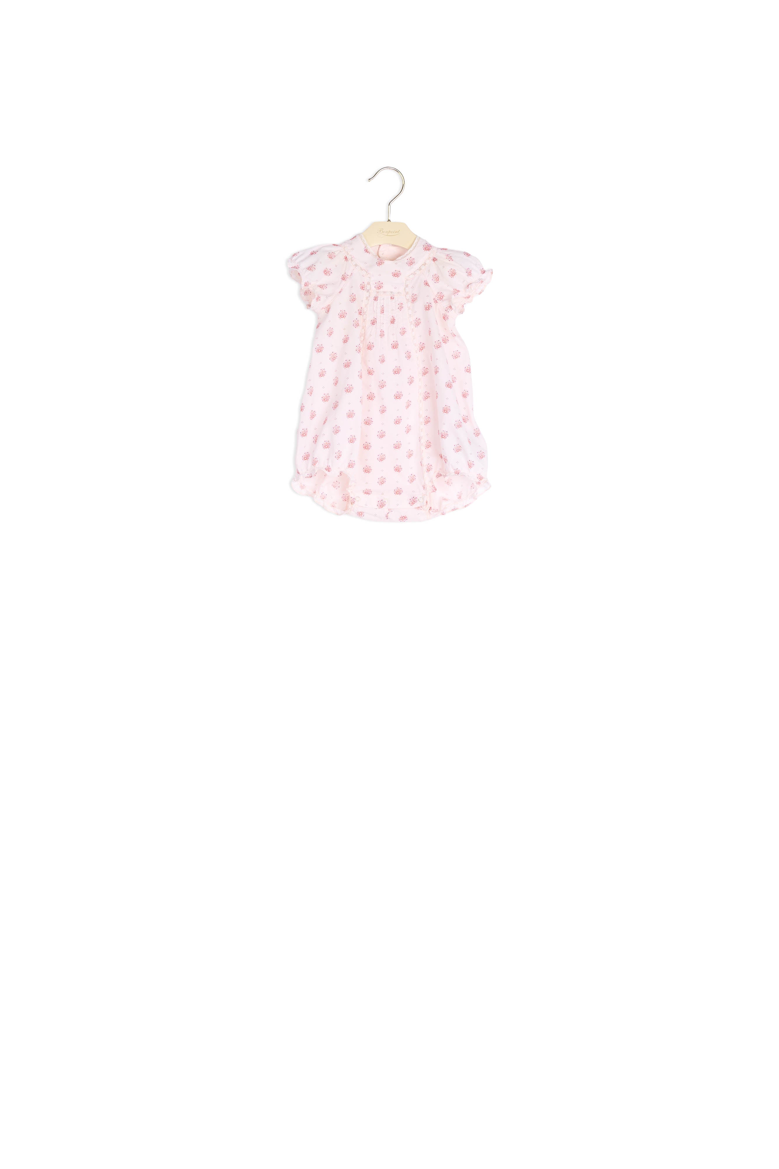 Combinaison avec dentelle de Calais bébé - Bonpoint vintage