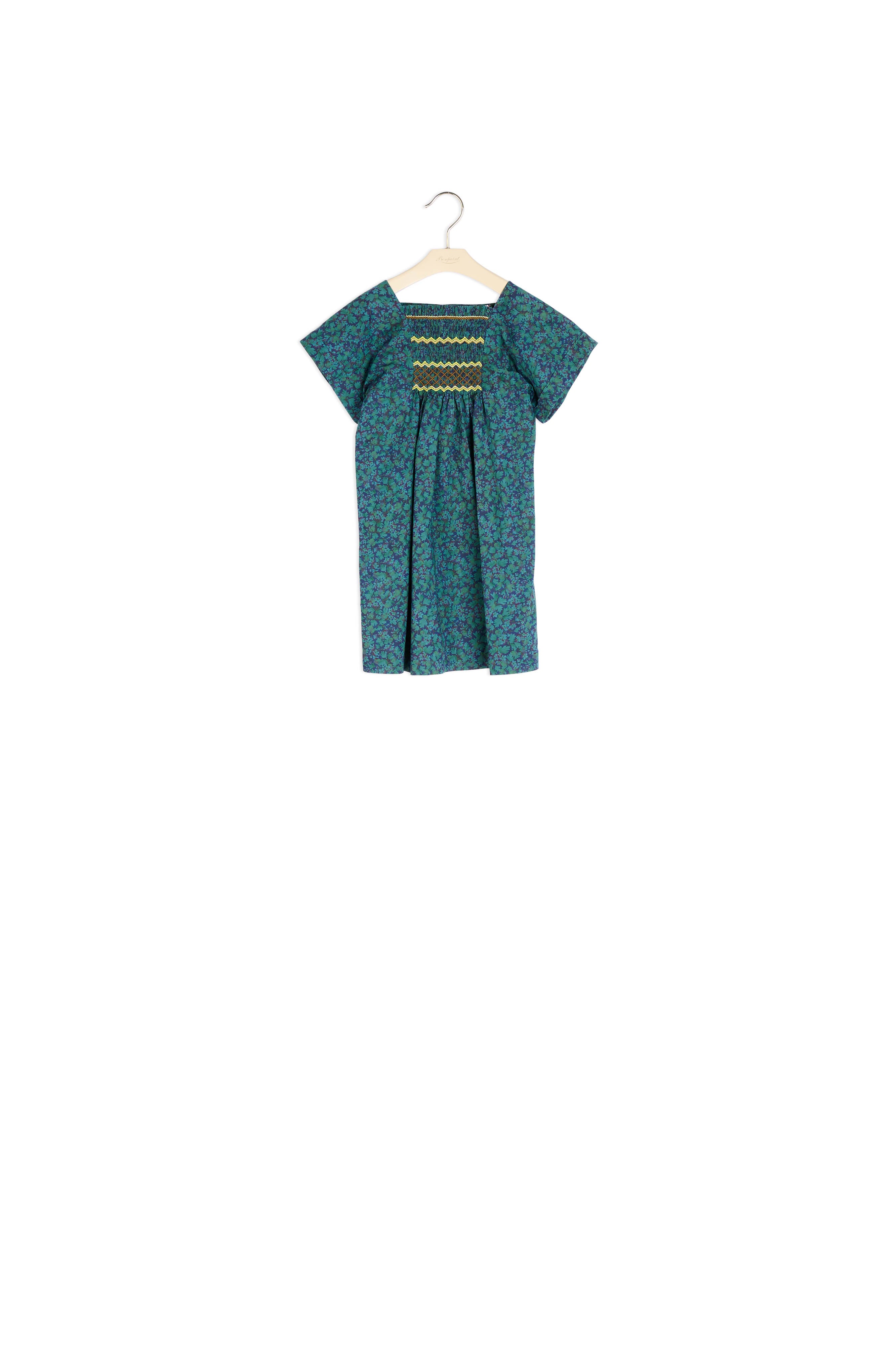 Robe smockée brodée main - Bonpoint vintage