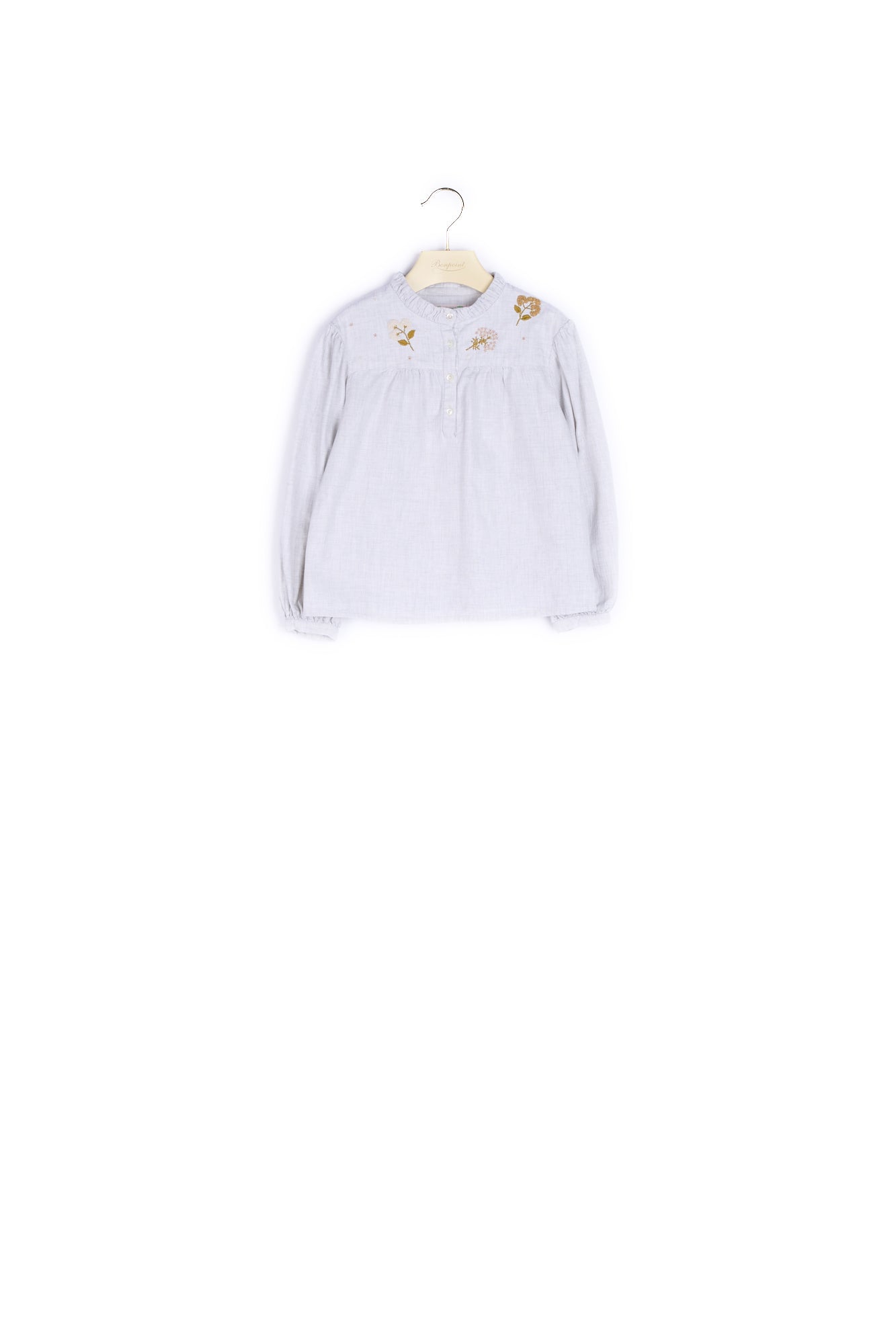 Blouse brodée main fille - Bonpoint vintage