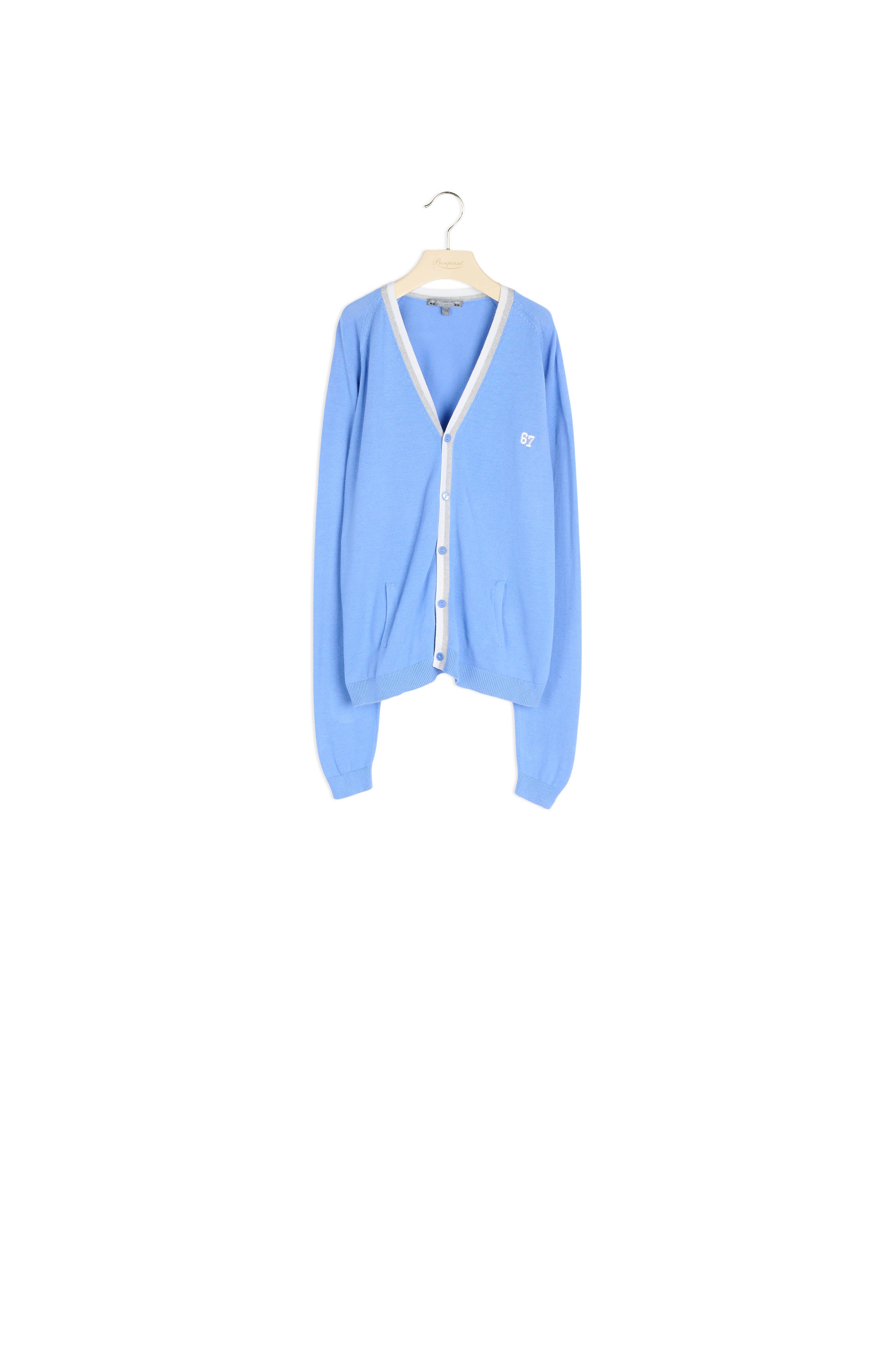 Cardigan tricolore - Bonpoint vintage