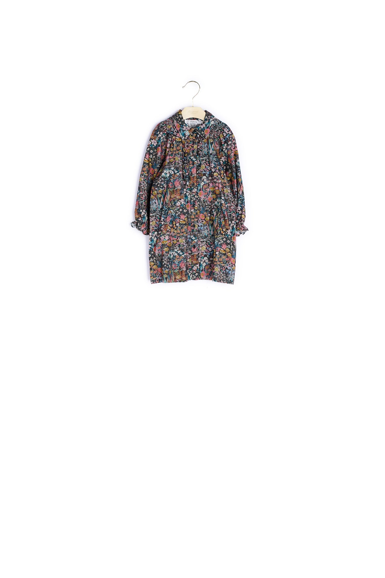 Robe fille en velours tissu Liberty - Bonpoint vintage