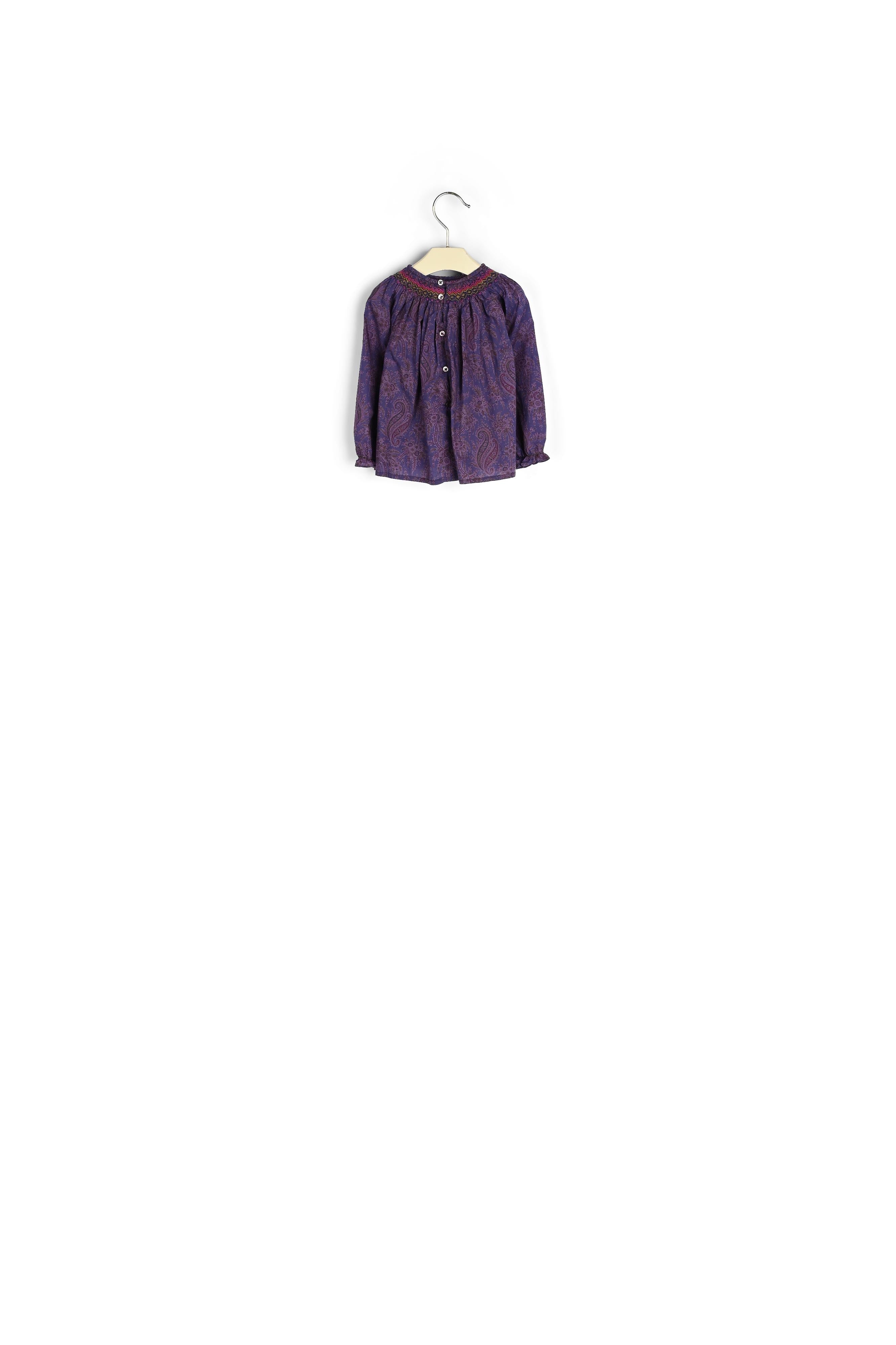 Blouse en tissu Liberty smocké - Bonpoint vintage