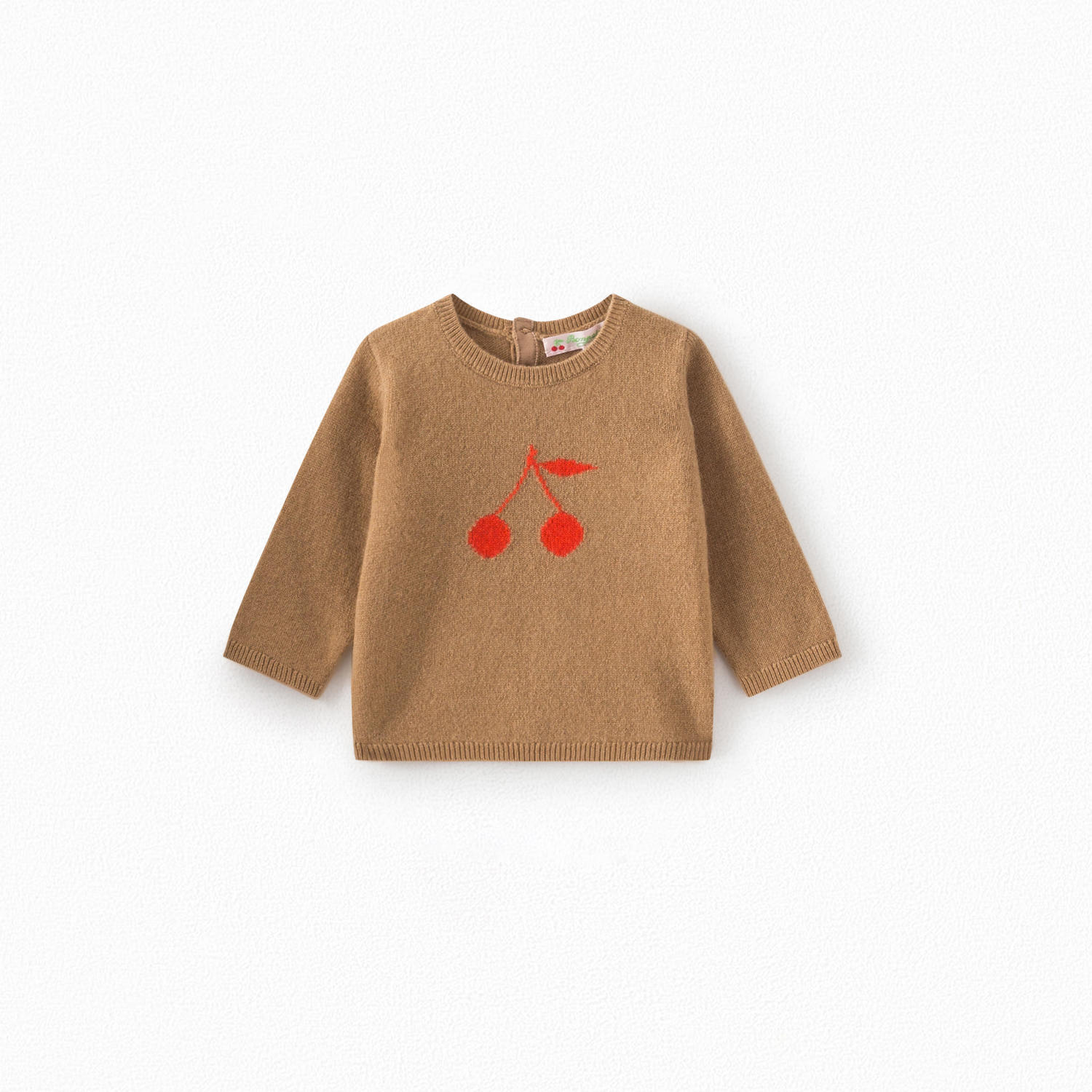 Pull en cachemire avec cerises bébé - Bonpoint vintage