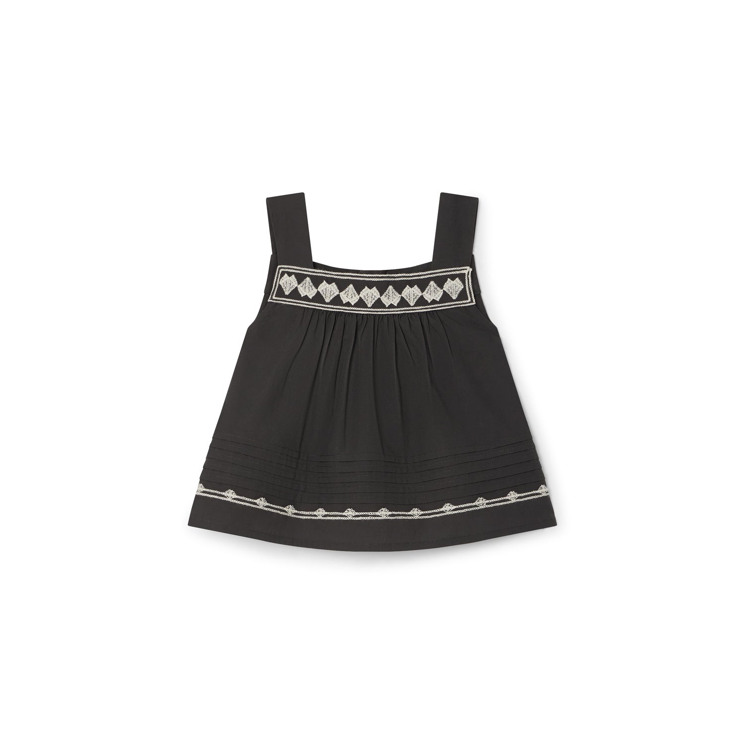 Blouse en voile de coton brodé - Bonpoint vintage
