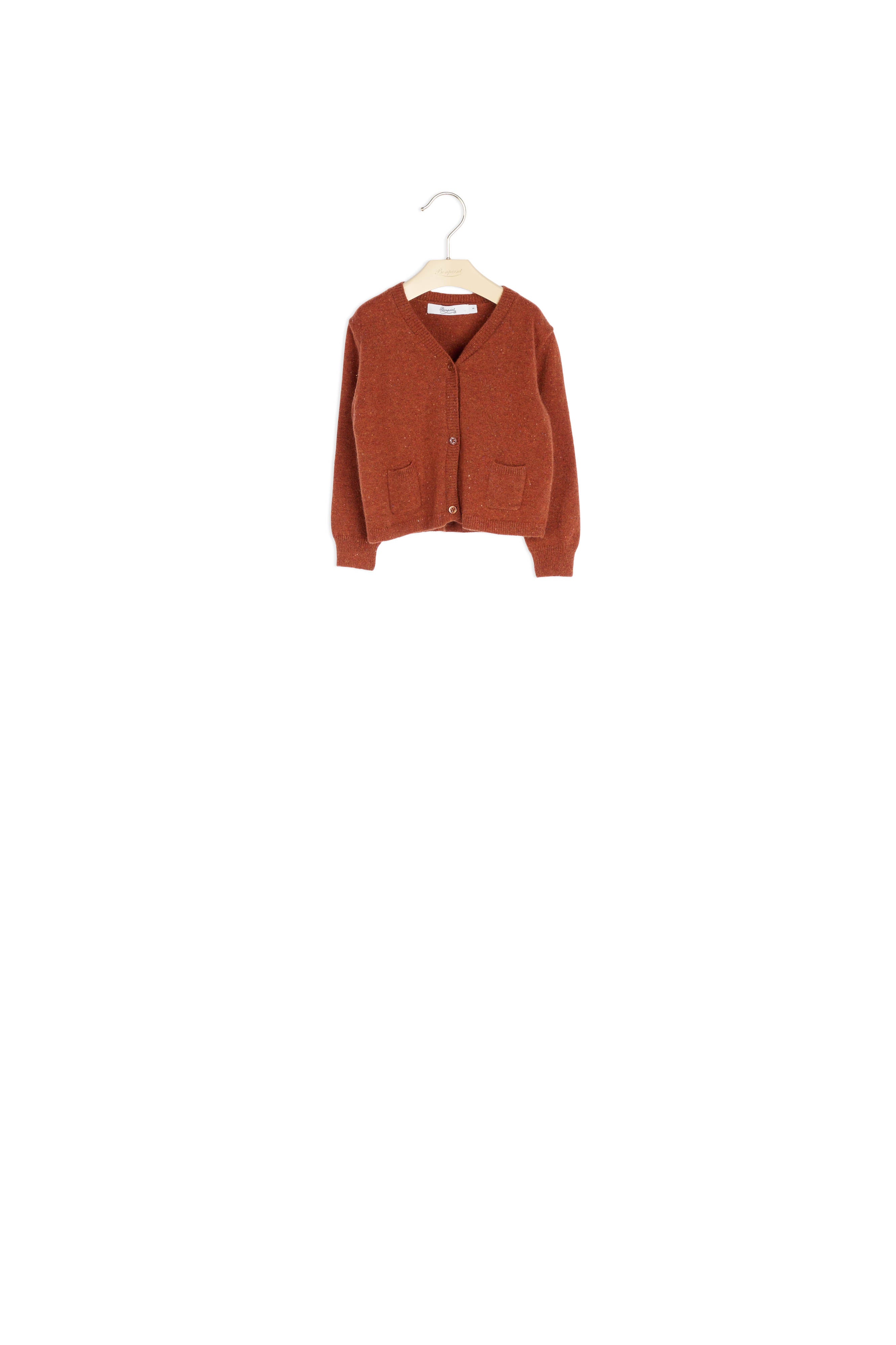 Cardigan col V en cachemire bébé - Bonpoint vintage