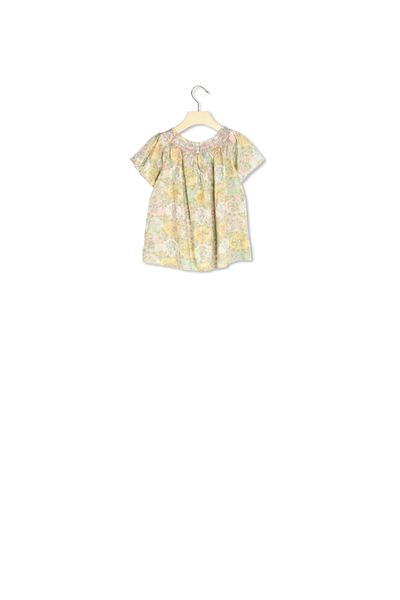 Blouse smockée tissu Liberty exclusif - Bonpoint vintage