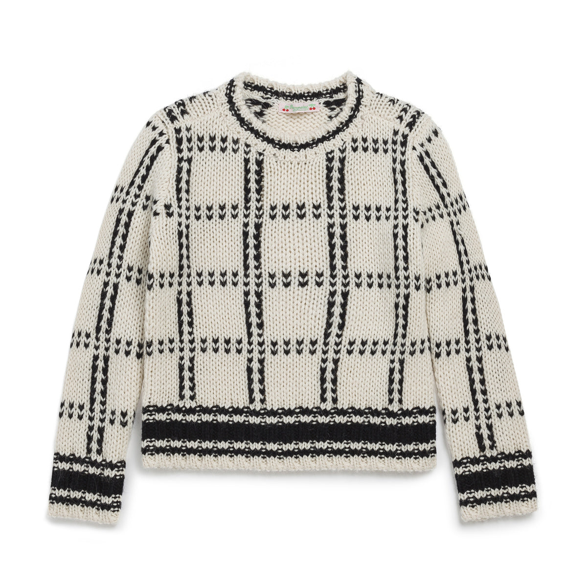 Pull Jacquard Carreaux - Bonpoint vintage