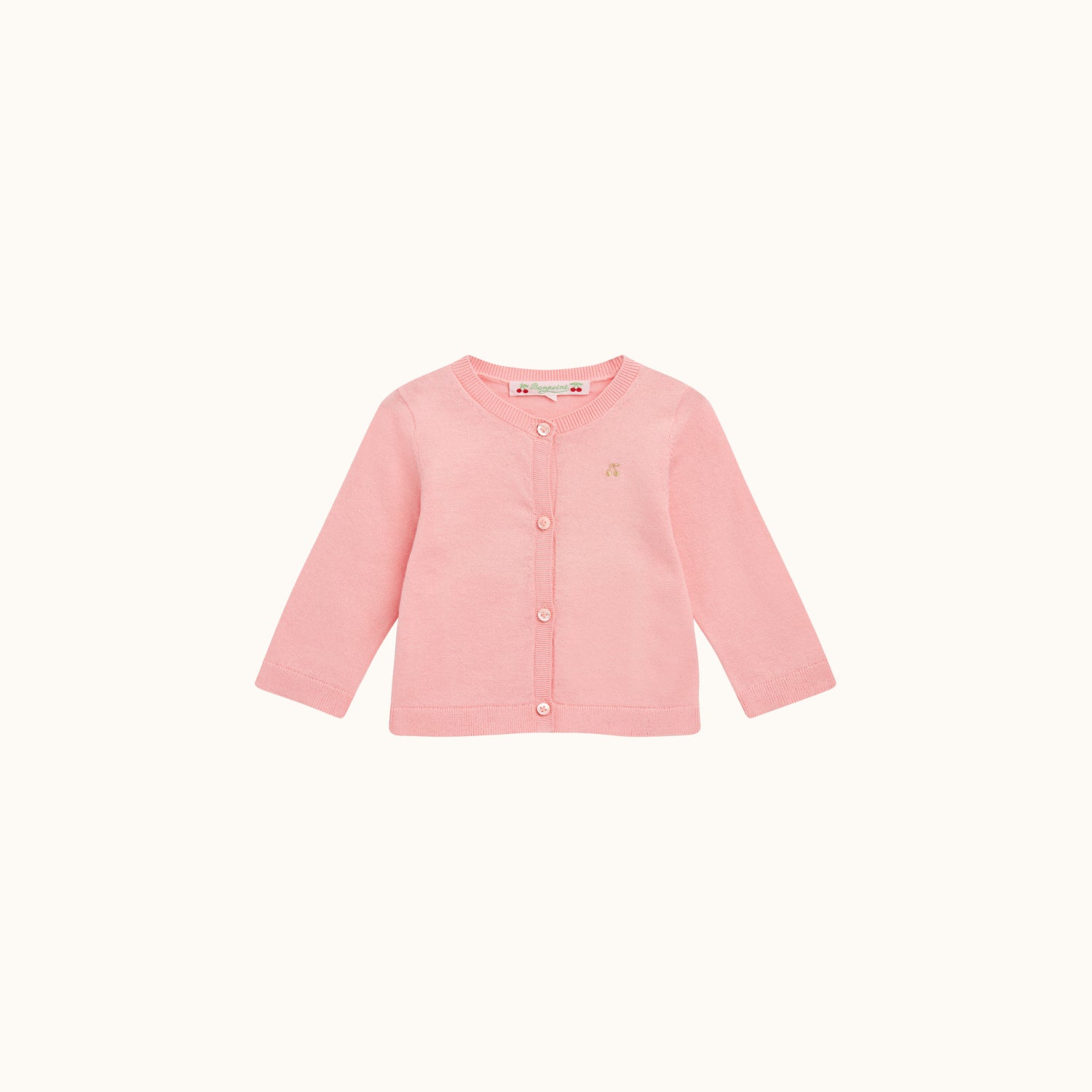 Cardigan en coton brodé - Bonpoint vintage