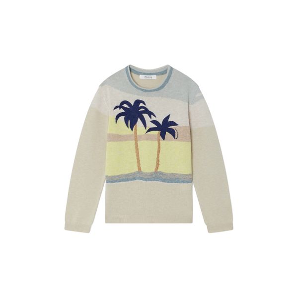 Pull avec palmiers - Bonpoint vintage