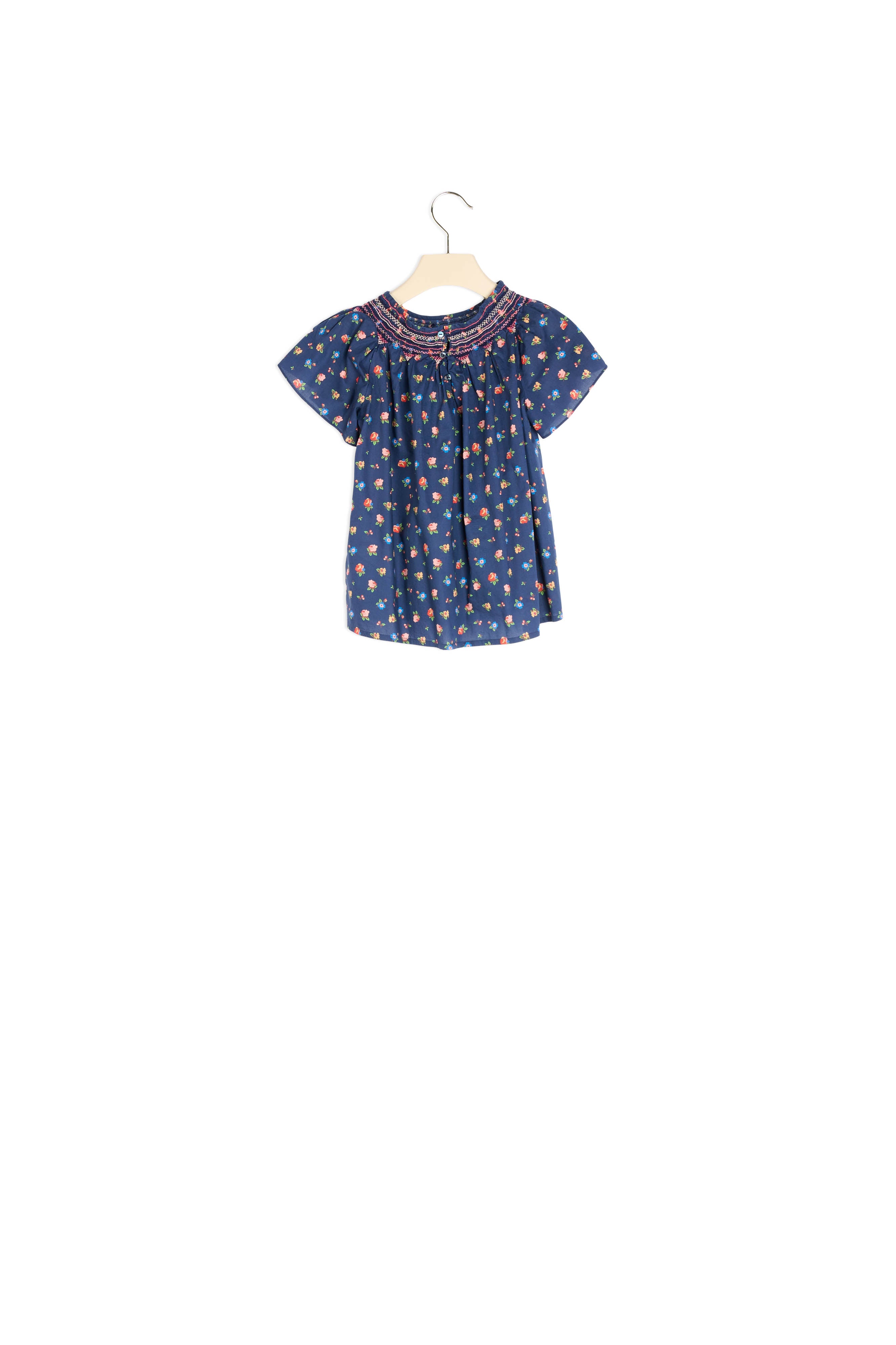 Blouse smockée tissu Liberty exclusif - Bonpoint vintage
