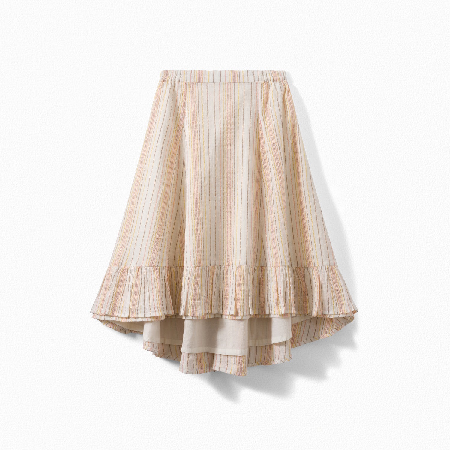 Jupe asymétrique à volants rayures - Bonpoint vintage