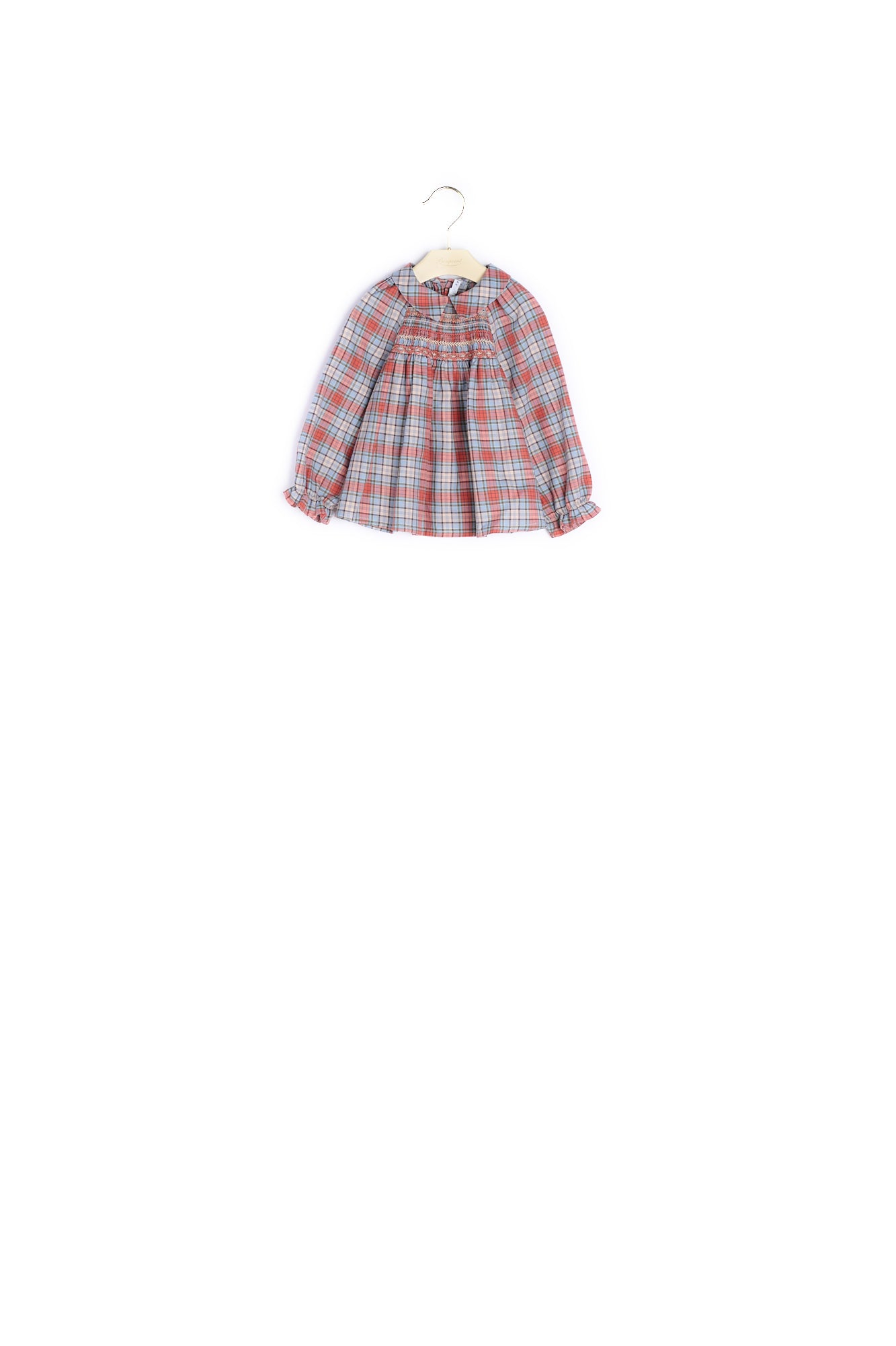 Blouse en twill de coton smockée - Bonpoint vintage