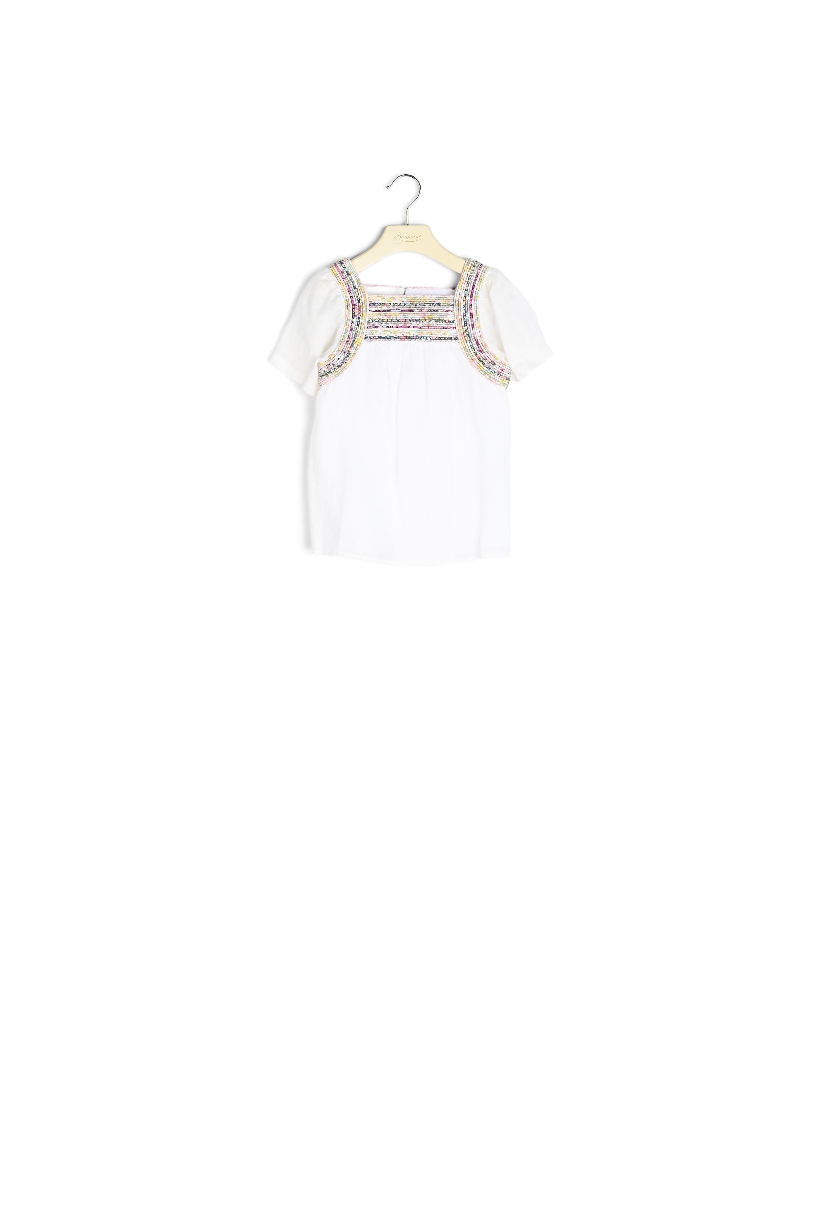 Blouse en lin et tissu Liberty - Bonpoint vintage